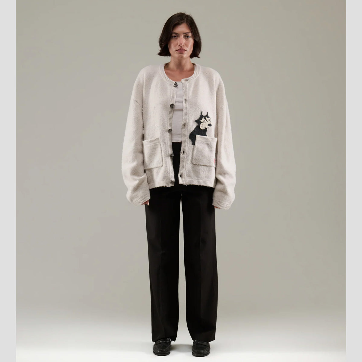 GRAN DAMA CREWNECK CARDIGAN