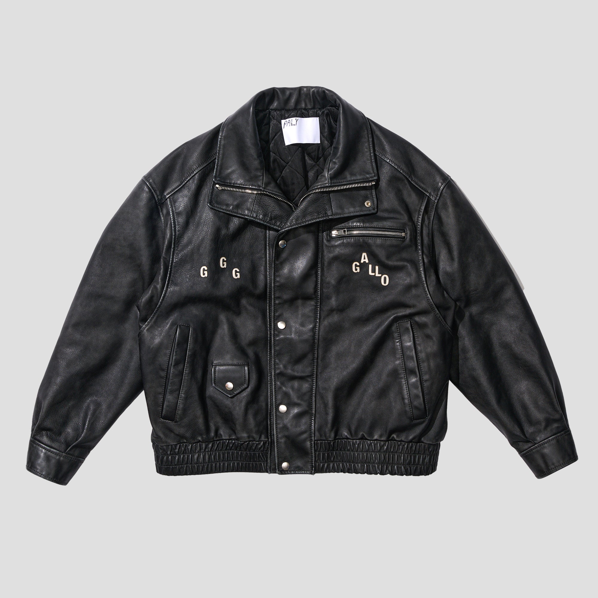 THE COMMISSION LEATHER BOMBER JACKET