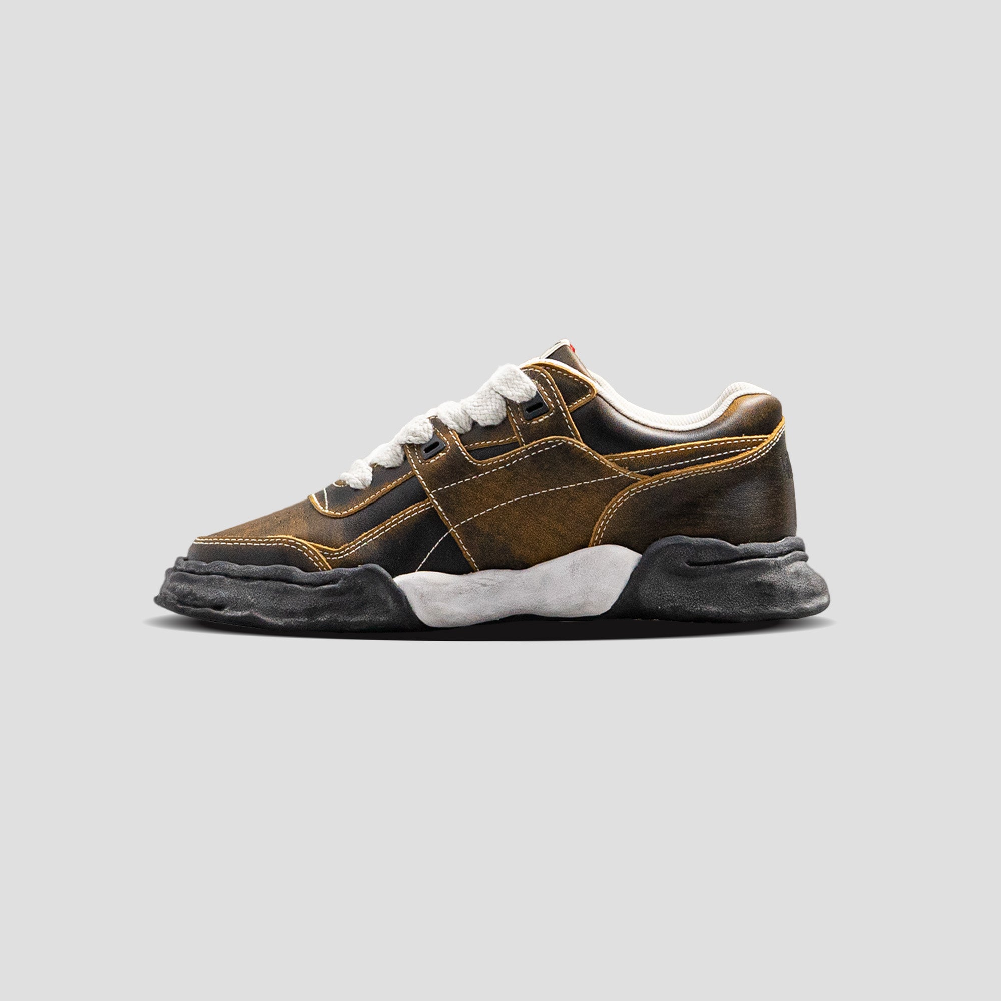 PARKER OG SOLE LOW-TOP VINTAGE TREATMENT LEATHER SNEAKERS