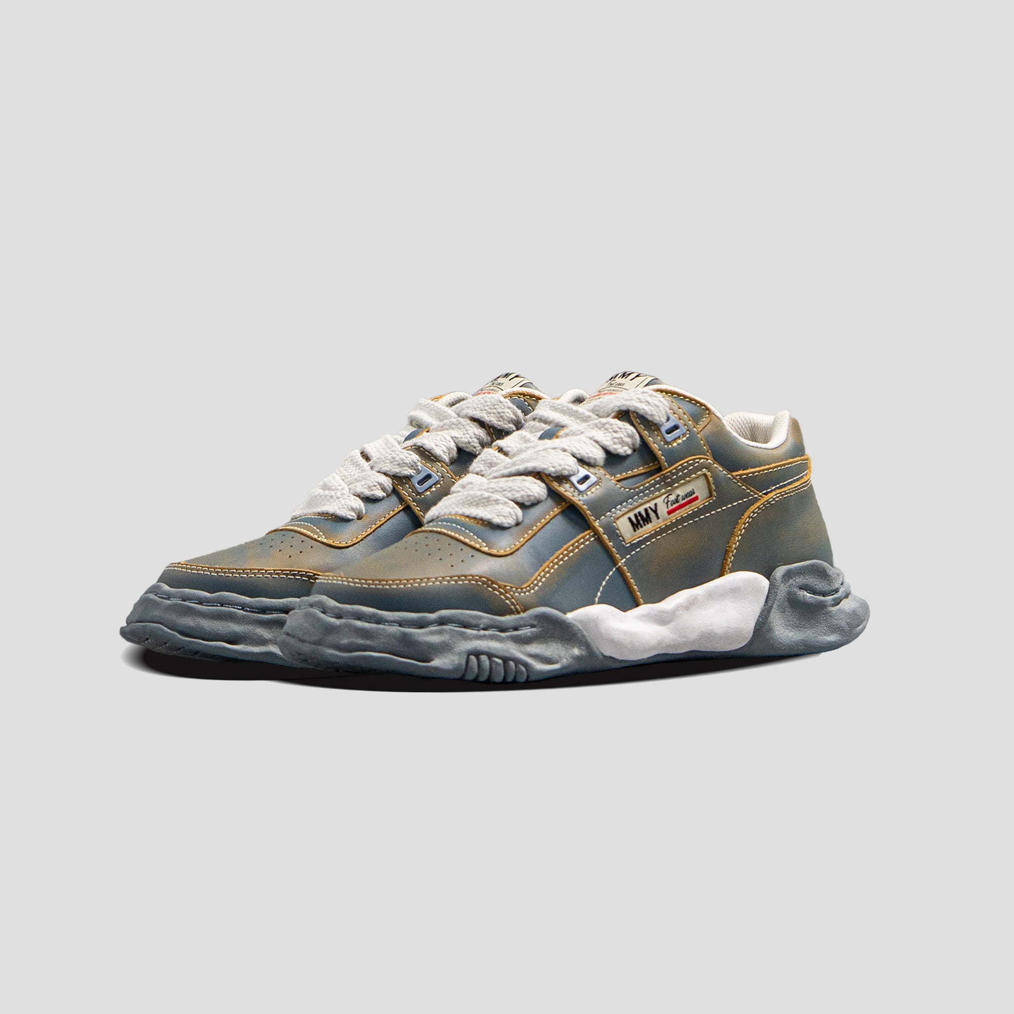 PARKER OG SOLE LOW-TOP VINTAGE TREATMENT LEATHER SNEAKERS