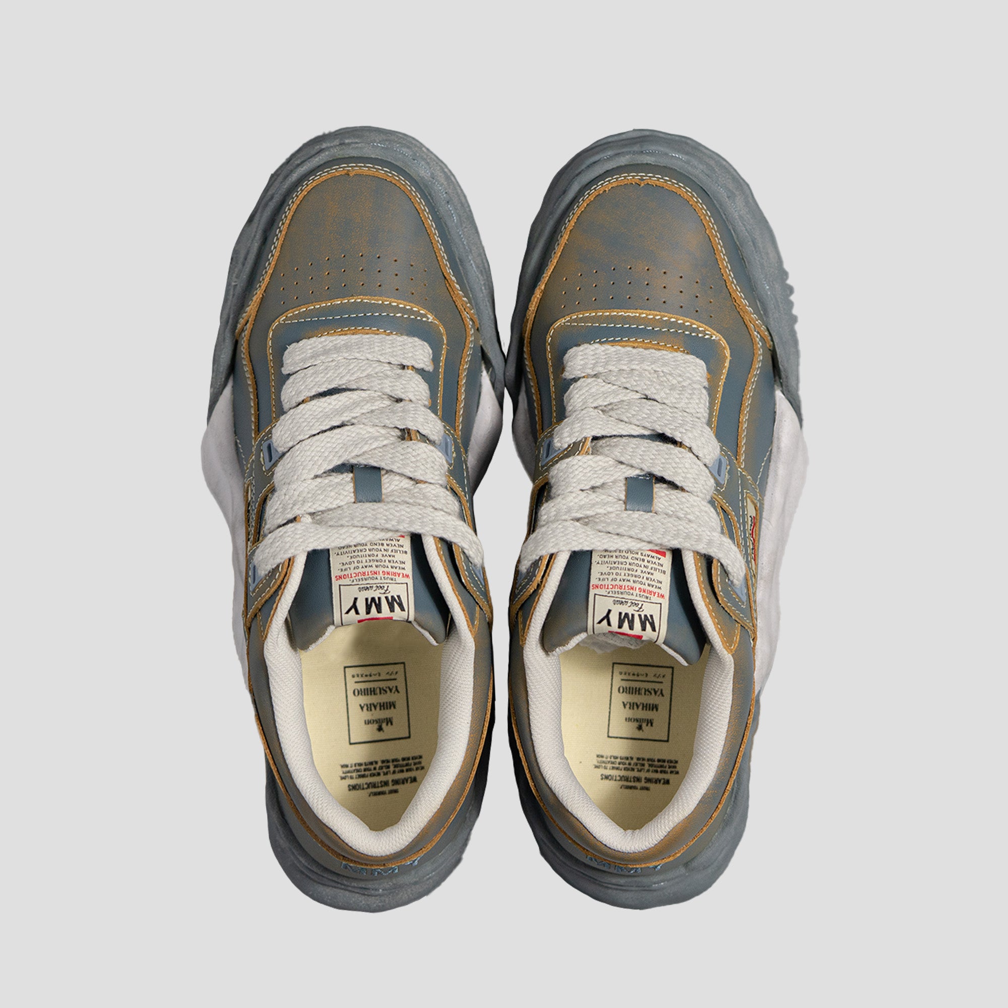 PARKER OG SOLE LOW-TOP VINTAGE TREATMENT LEATHER SNEAKERS