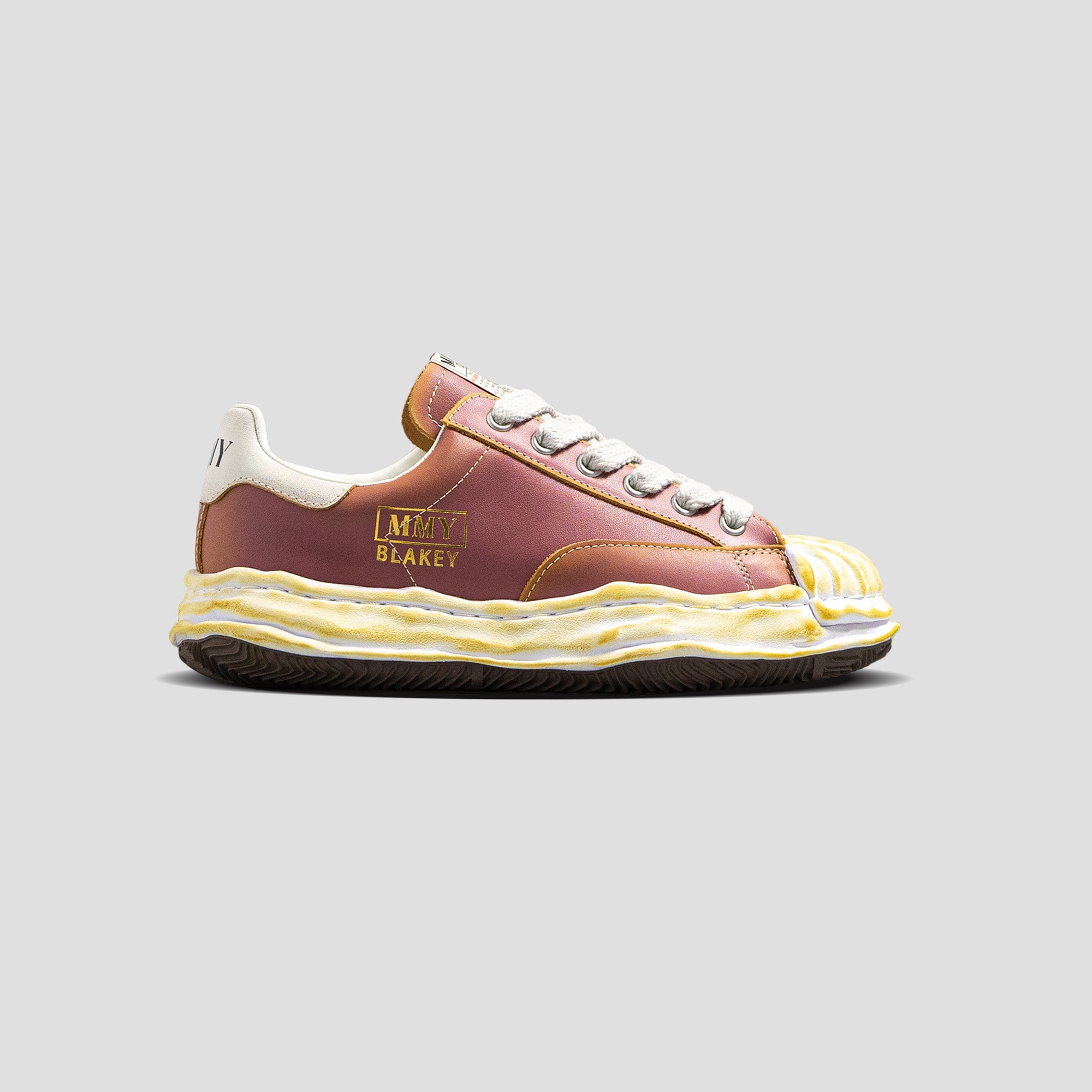 BLAKEY OG SOLE LOW-TOP VINTAGE TREATMENT LEATHER SNEAKERS
