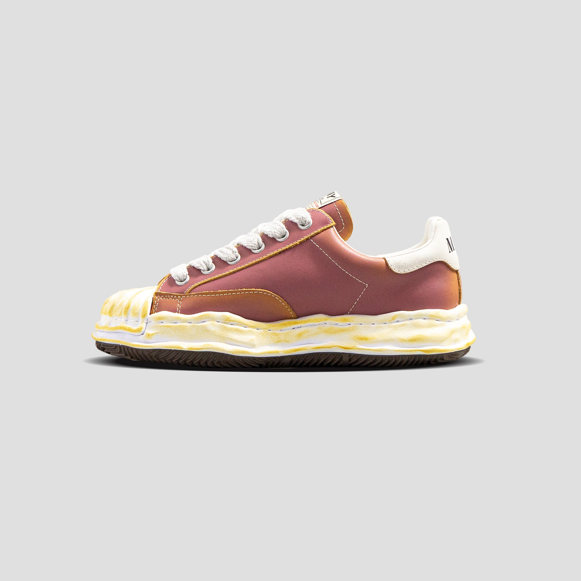 BLAKEY OG SOLE LOW-TOP VINTAGE TREATMENT LEATHER SNEAKERS