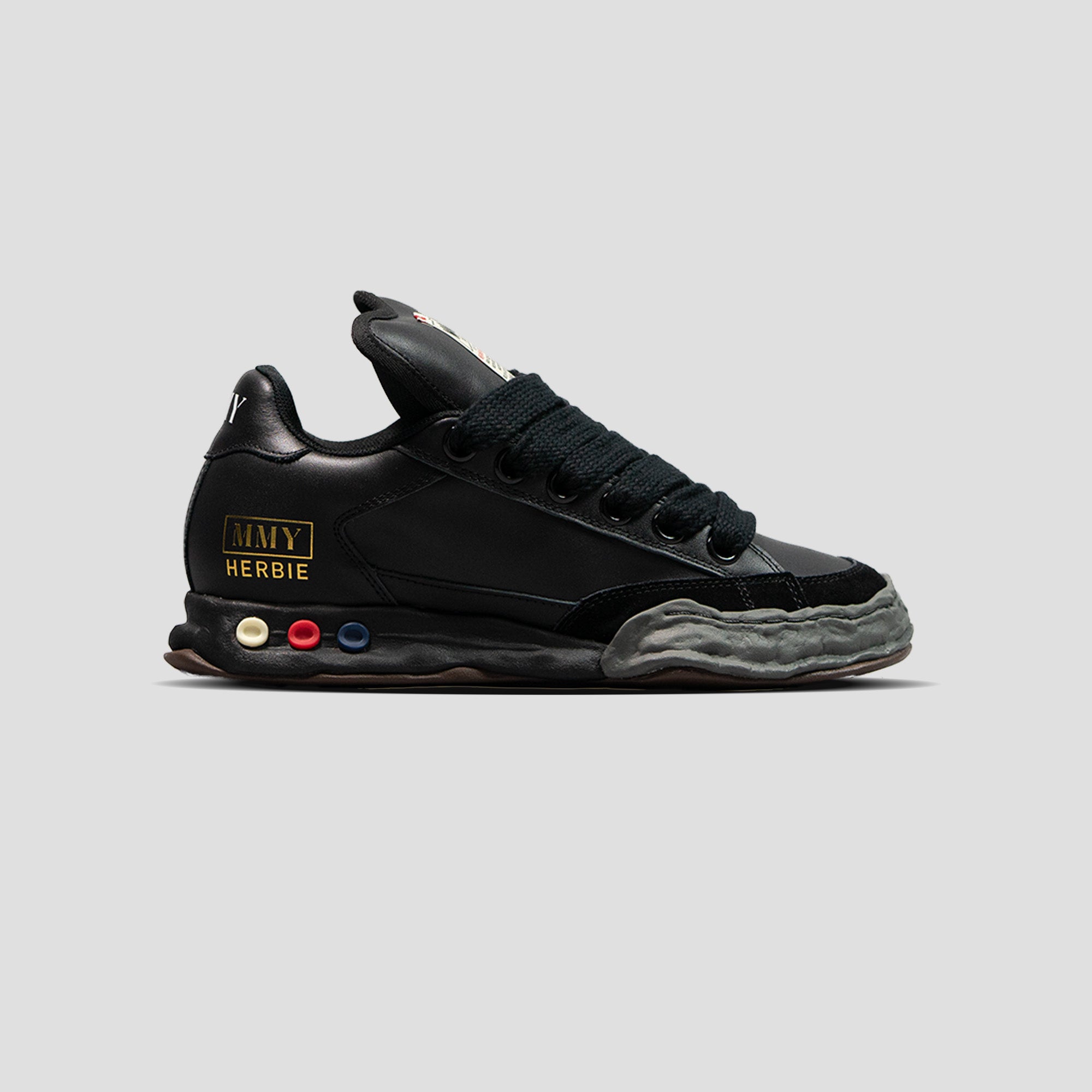 HERBIE OG SOLE LOW-TOP PUFFER LEATHER SNEAKERS