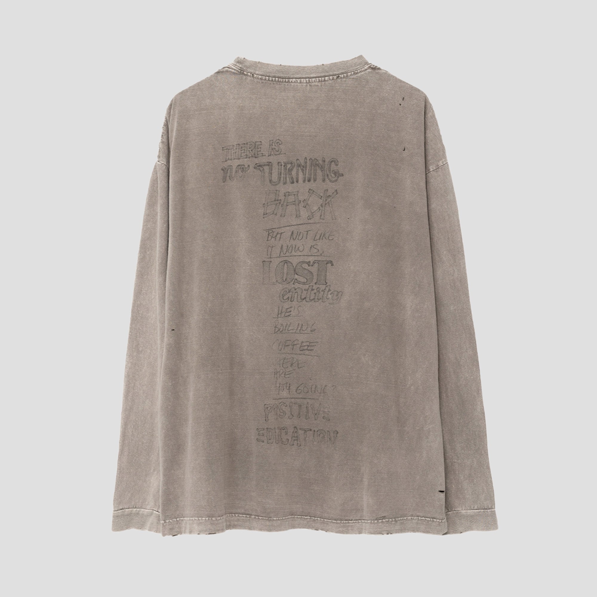 DISTRESSED L/S T-SHIRTS