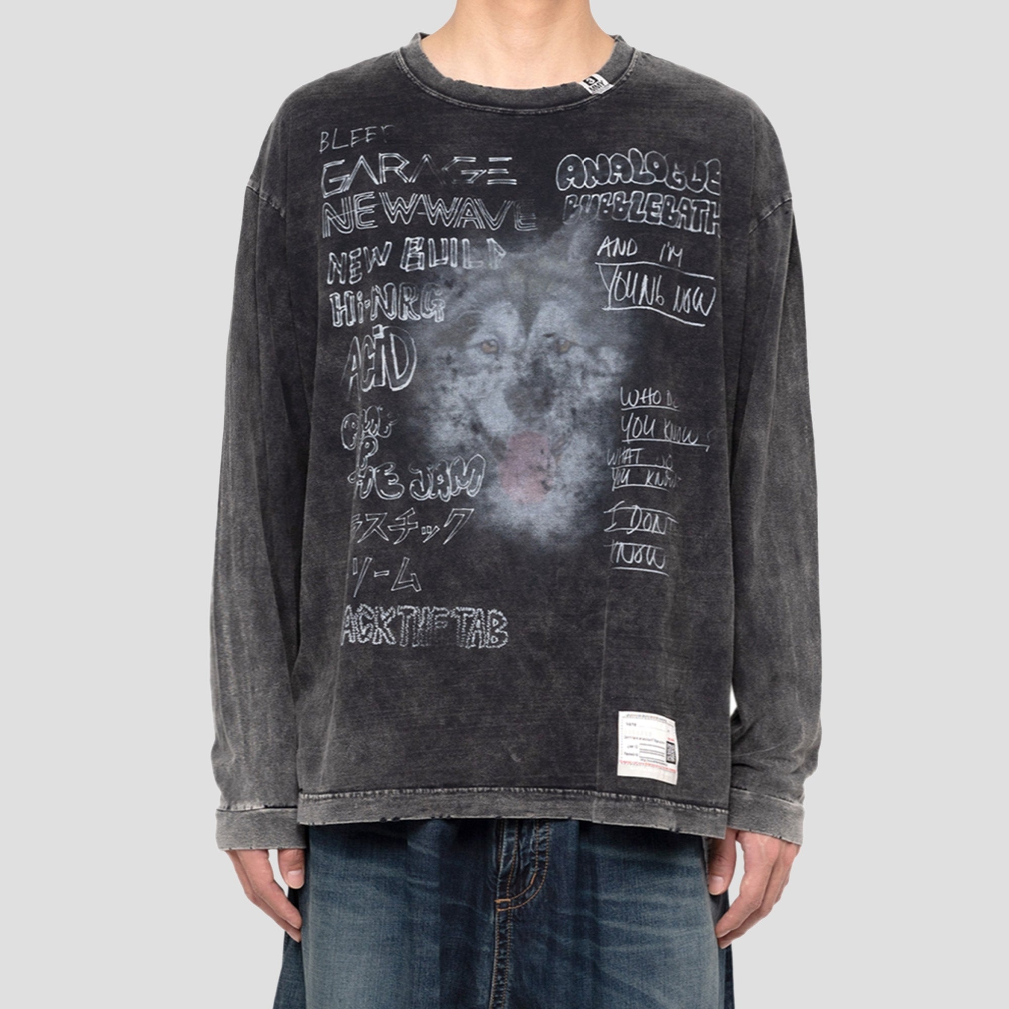 DISTRESSED L/S T-SHIRTS