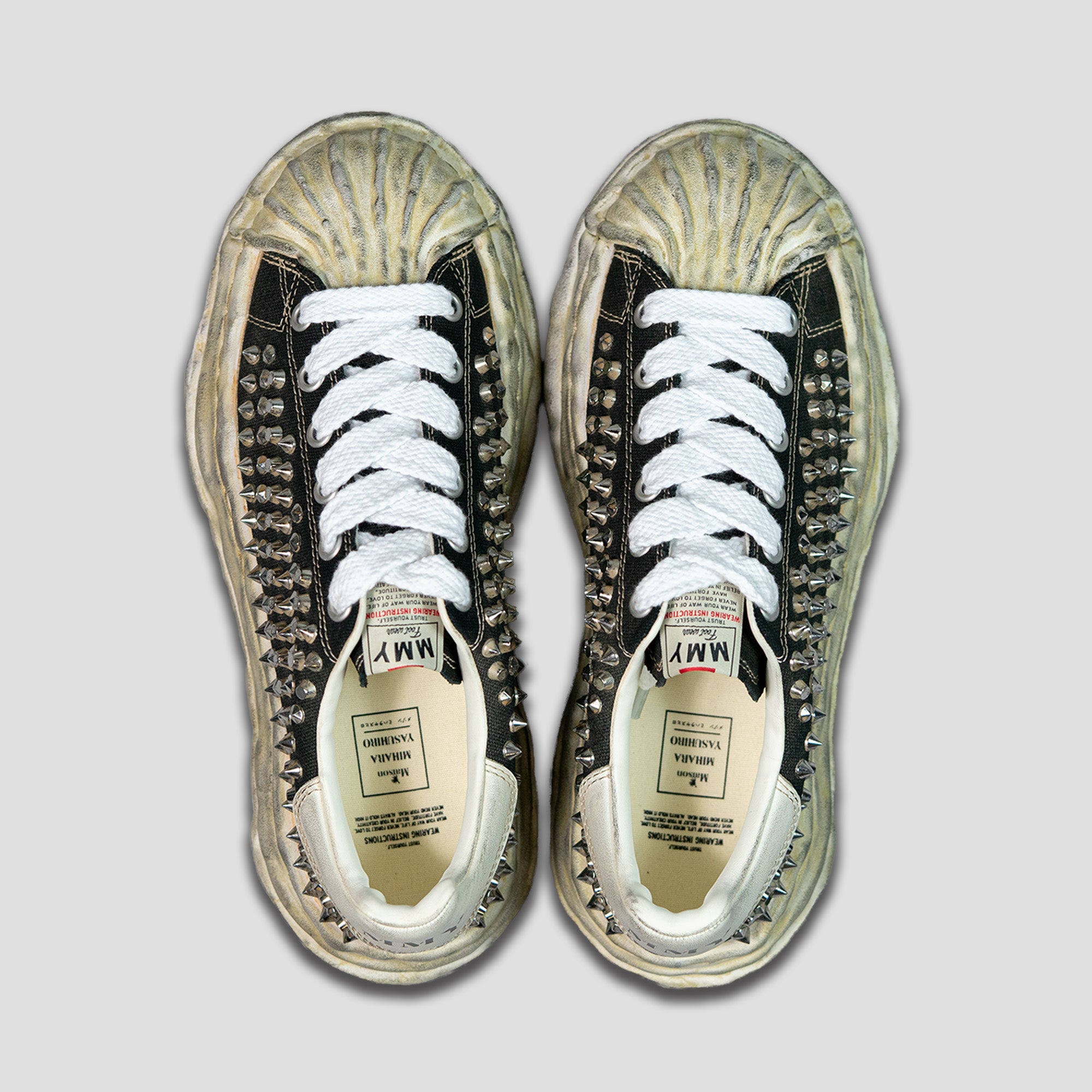 BLAKEY OG SOLE STUDDED CANVAS LOW-TOP SNEAKERS
