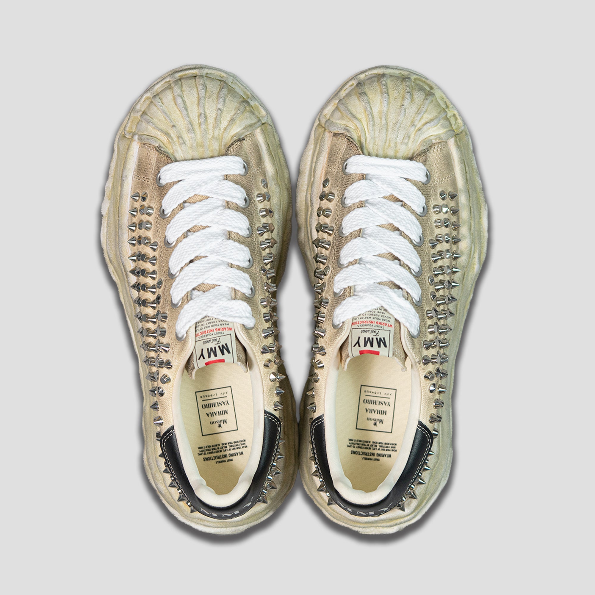 BLAKEY OG SOLE STUDDED CANVAS LOW-TOP SNEAKERS