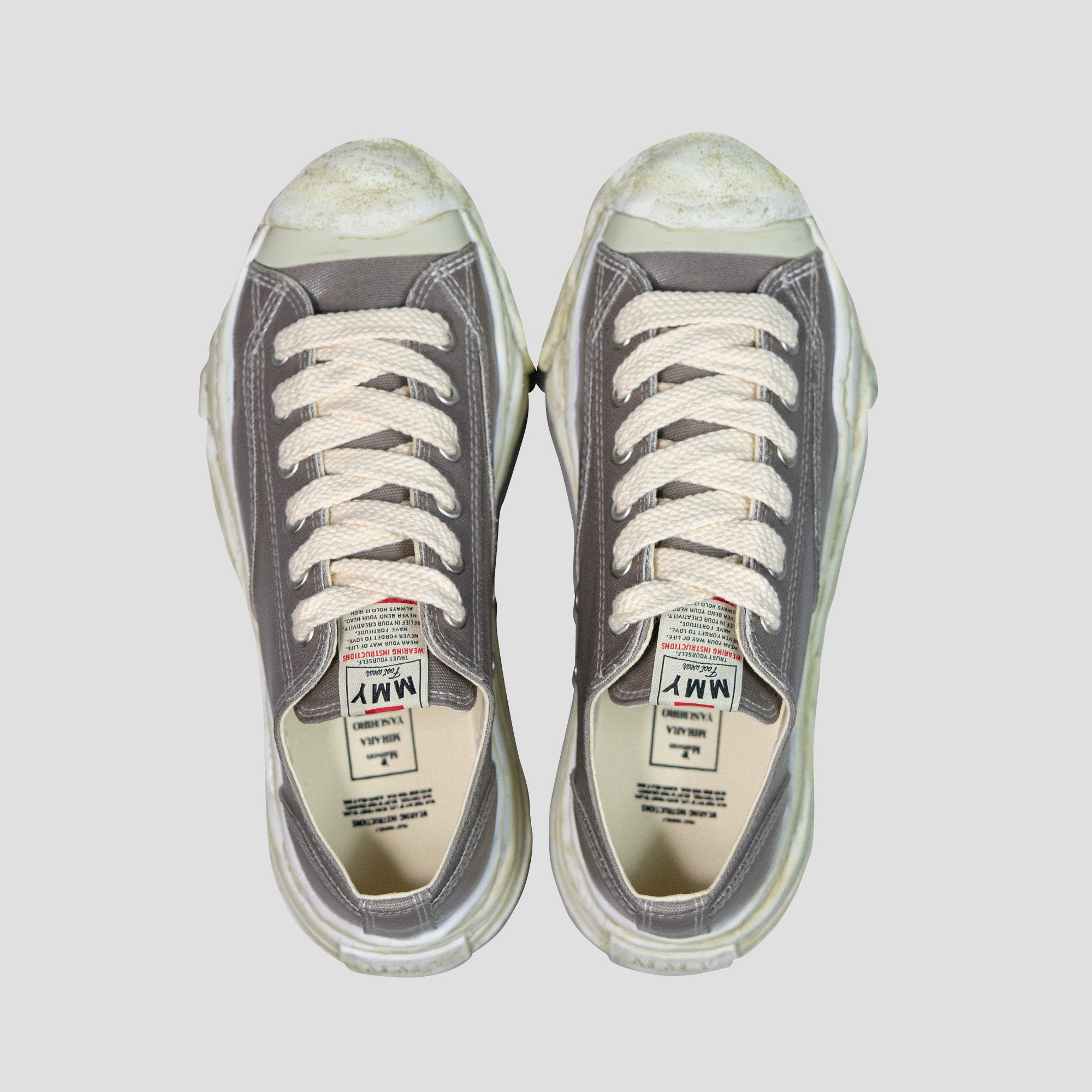 HANK OG SOLE LOW-TOP LAMINATED CANVAS SNEAKERS