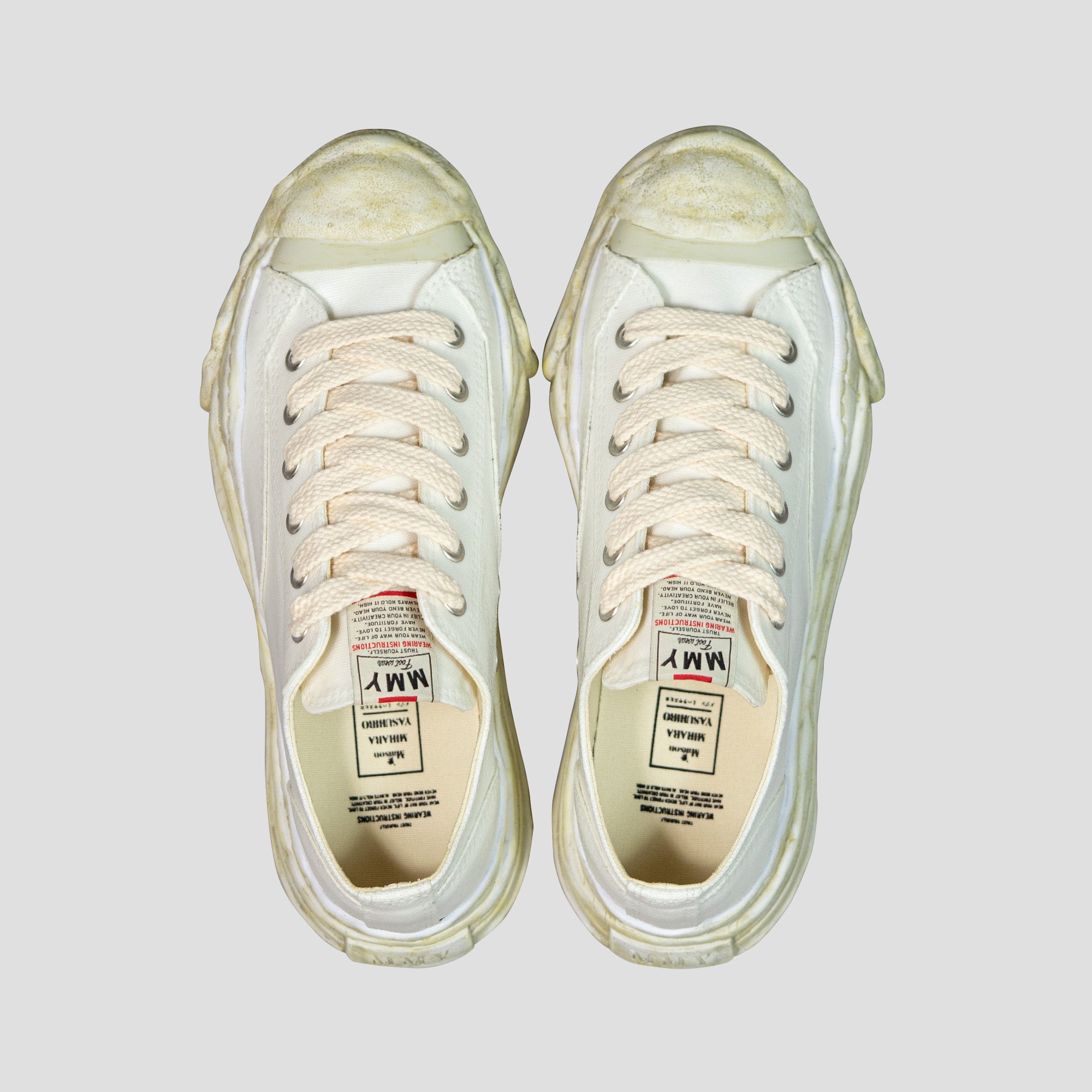 HANK OG SOLE LOW-TOP LAMINATED CANVAS SNEAKERS