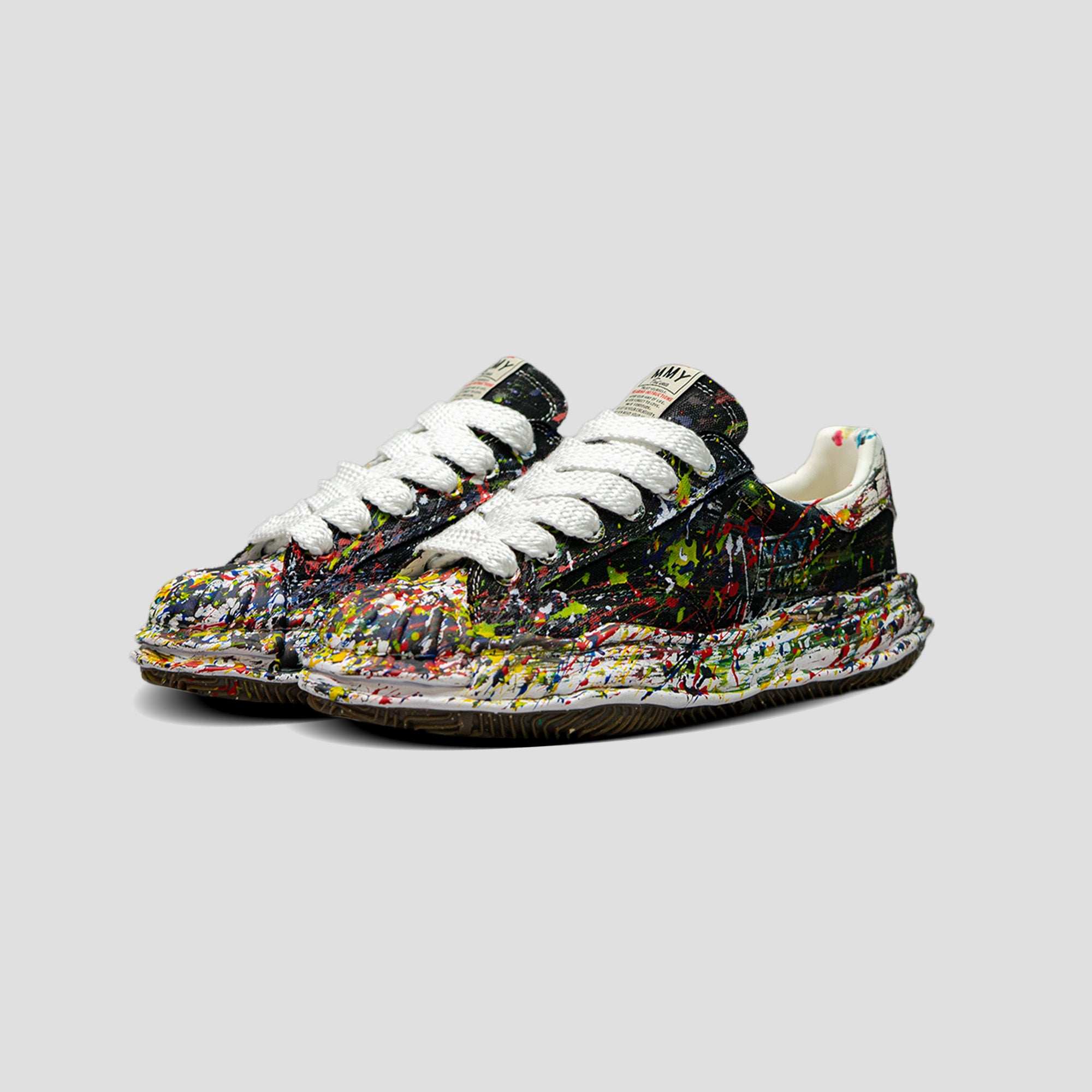 BLAKEY OG SOLE SPLUTTERING CANVAS LOW-TOP SNEAKERS