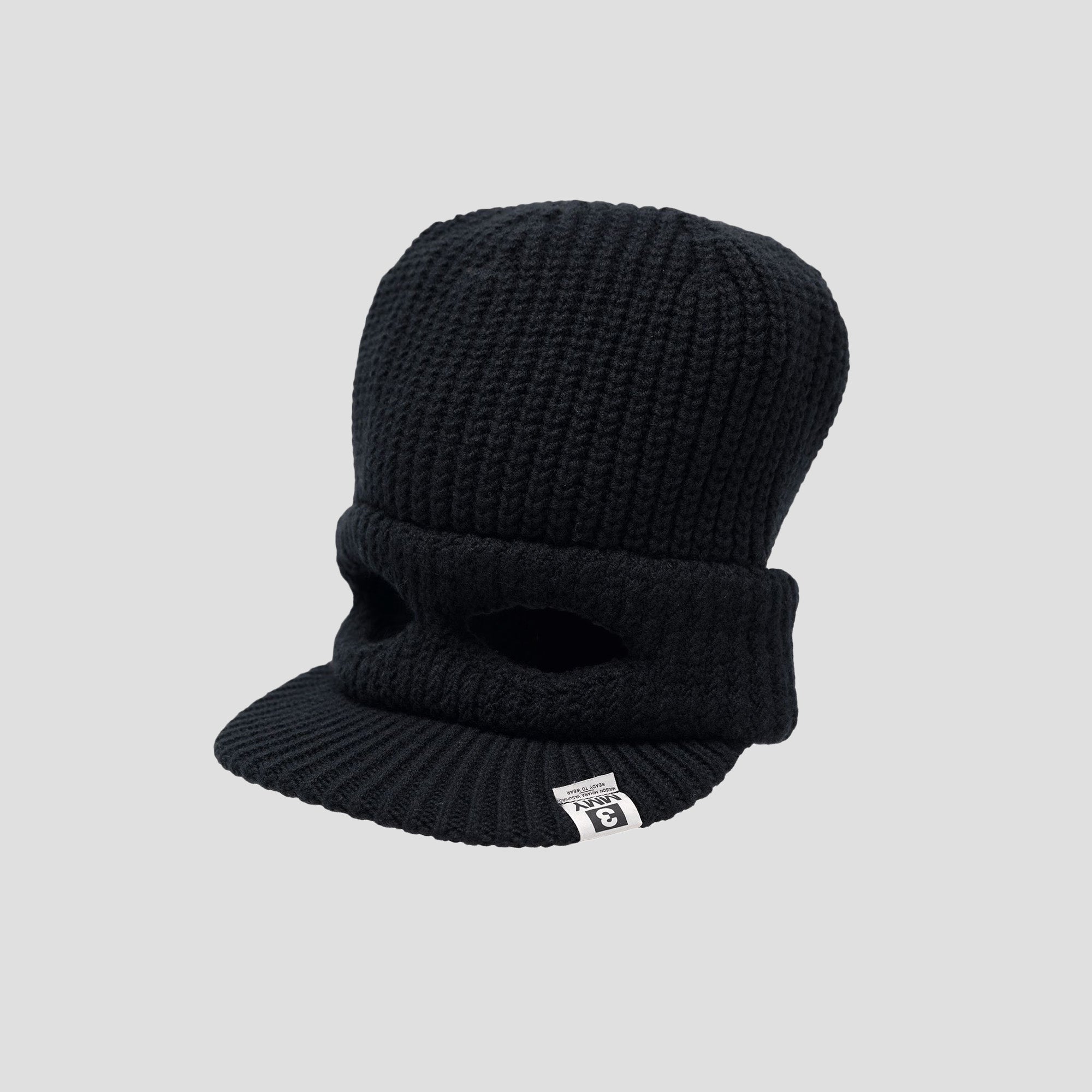 MASKED VISOR KNIT CAP