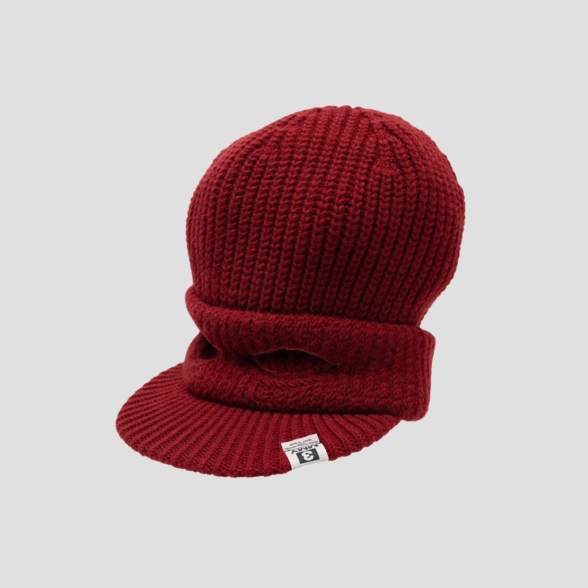 MASKED VISOR KNIT CAP