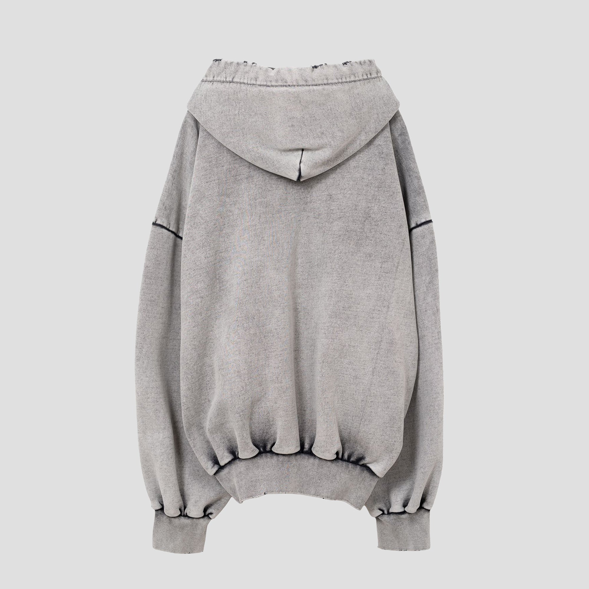 RECONSTRUCTED ZIP-UP HOODIE