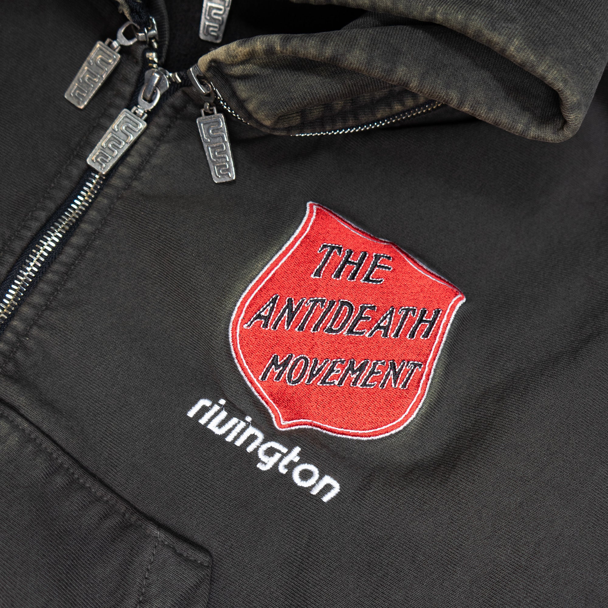 ANTI DEATH ROSE ZIP HOODIE