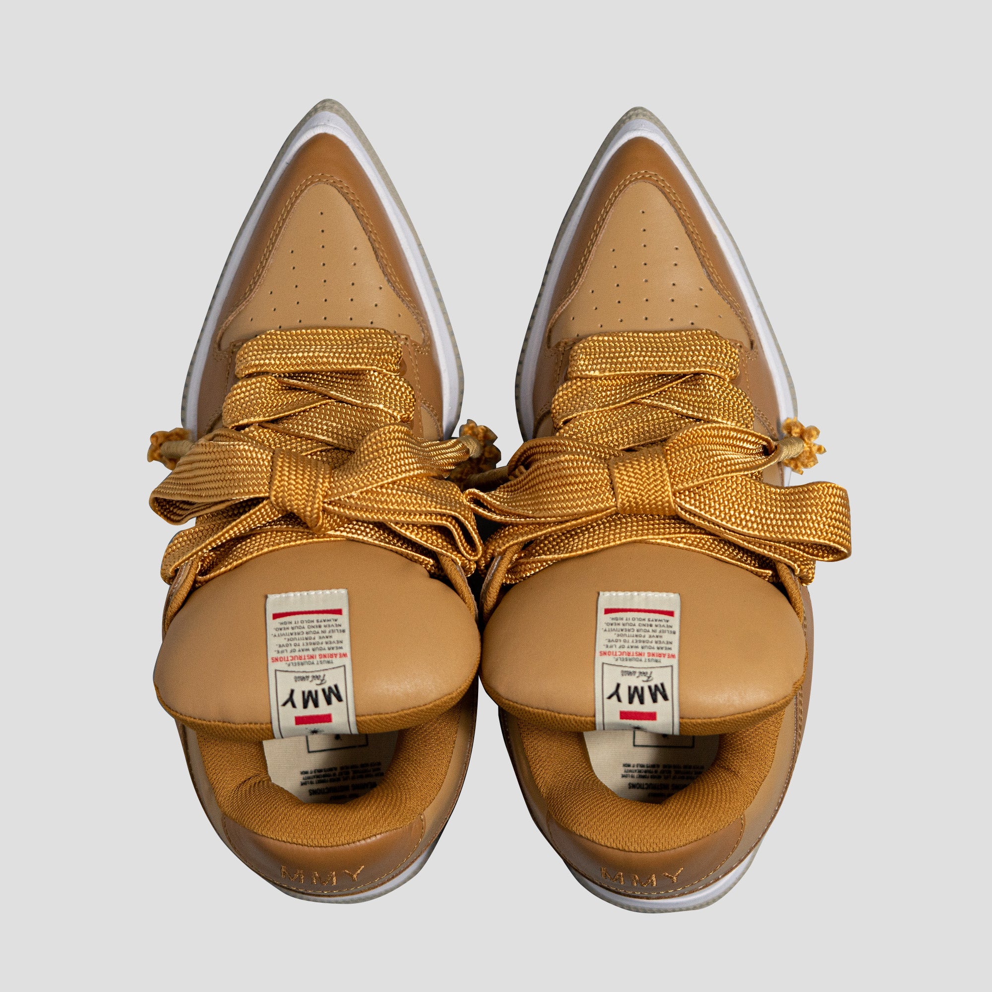 ROSY DAD OG SOLE MID-TOP PUFFER LEATHER SOLE SNEAKERS