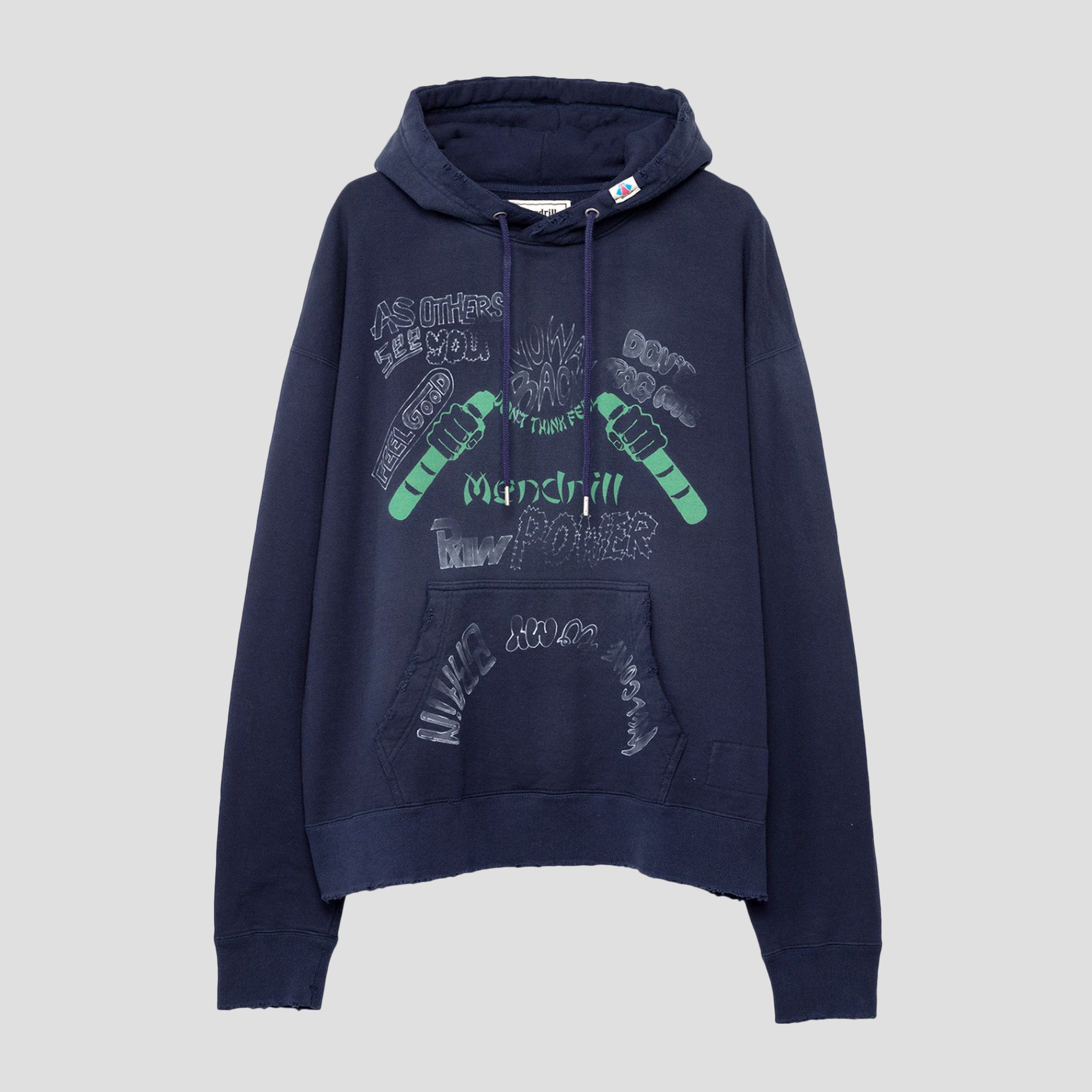MANDRILL DISTRESSED HOODIE