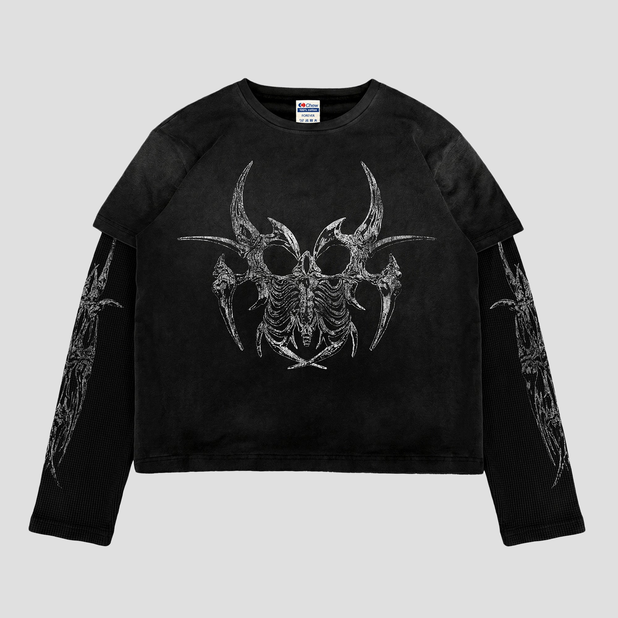 BLACK BLACK LAYERED ROACH L/S T-SHIRTS