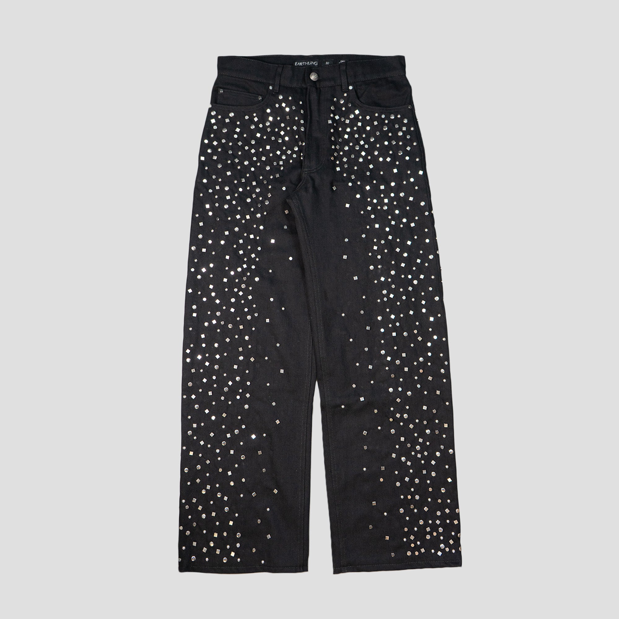 SPARKED STUDDED DENIM JEANS