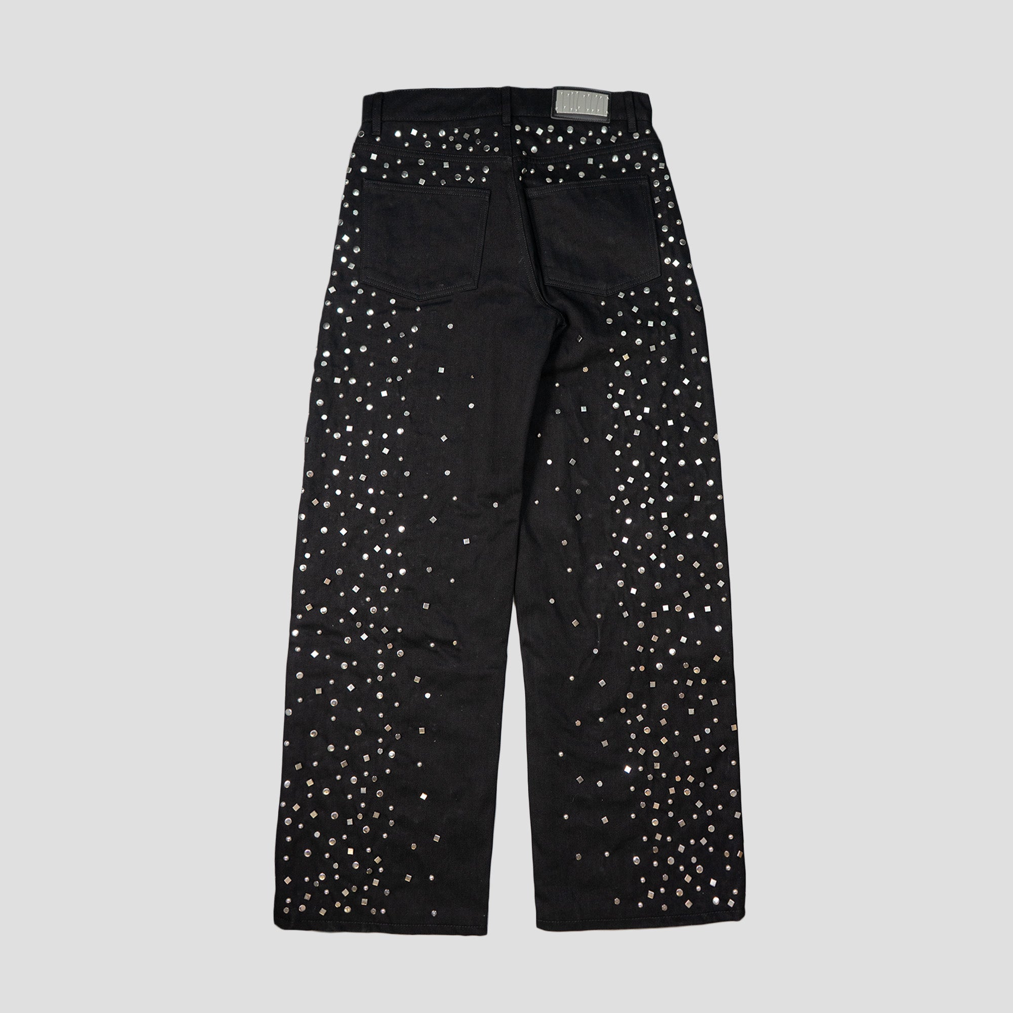 SPARKED STUDDED DENIM JEANS