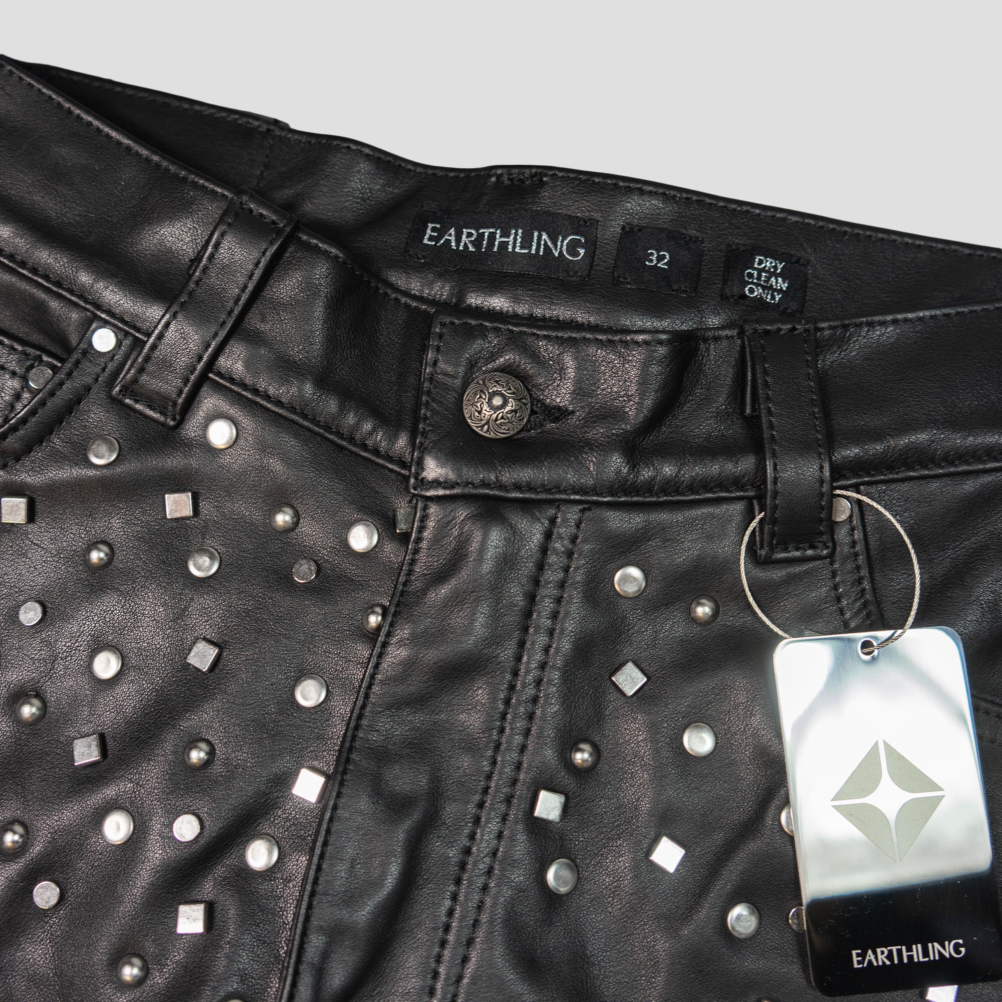 SPARK LEATHER STUDDED SHORTS