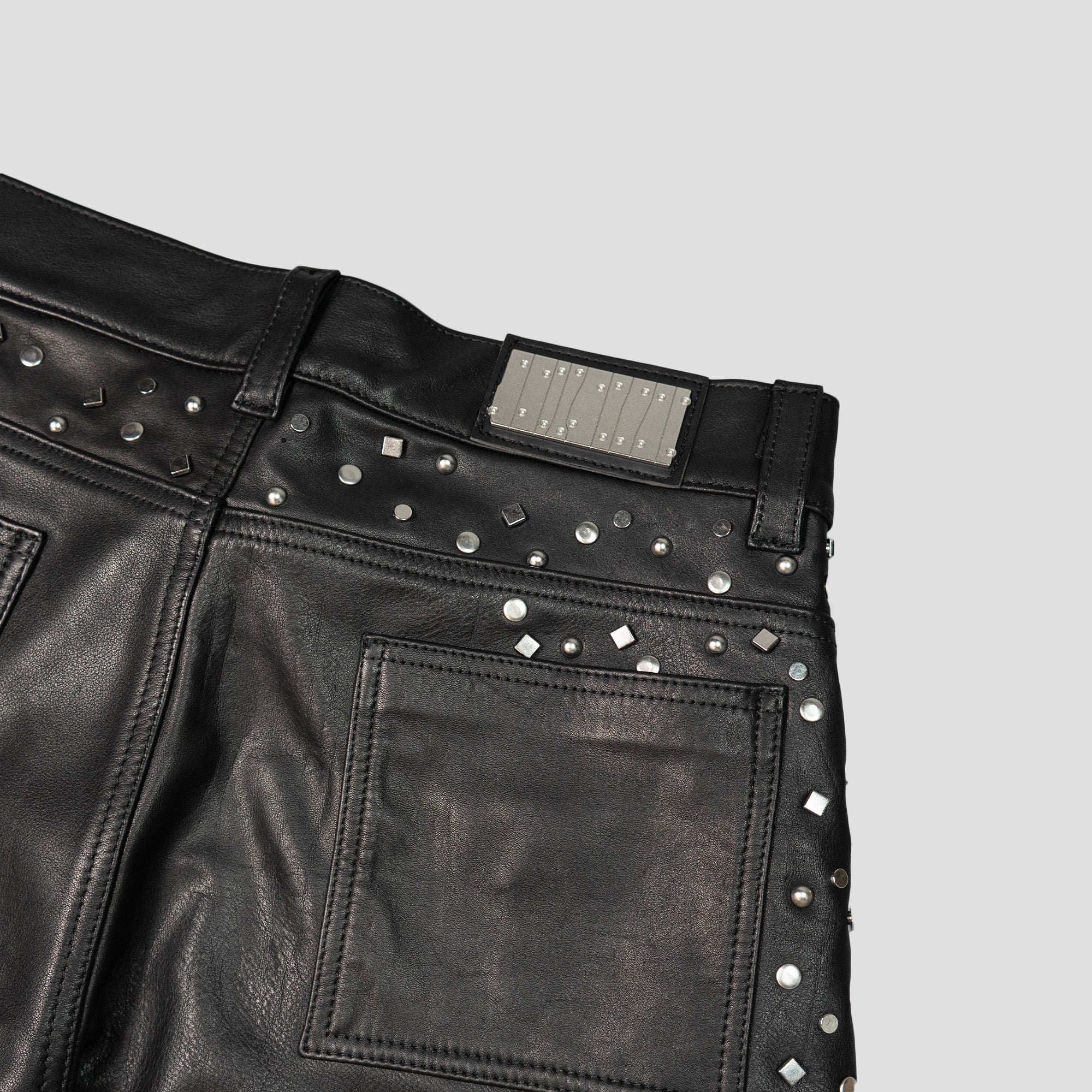 SPARK LEATHER STUDDED SHORTS