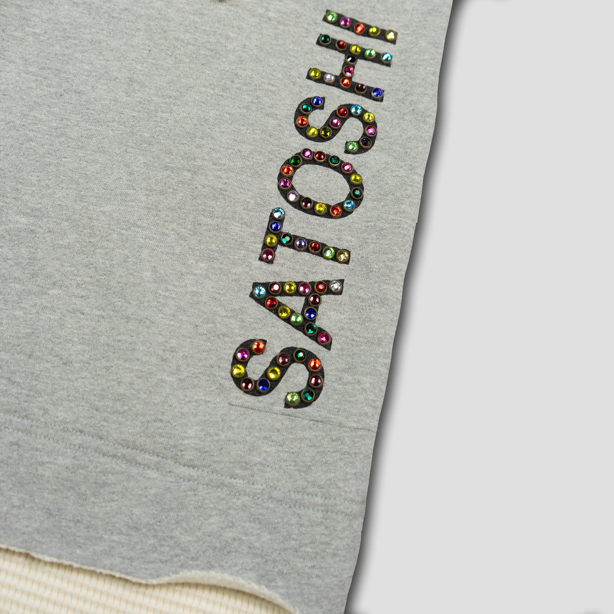 DOUBLE LAYER STUDDED SWEAT PANTS