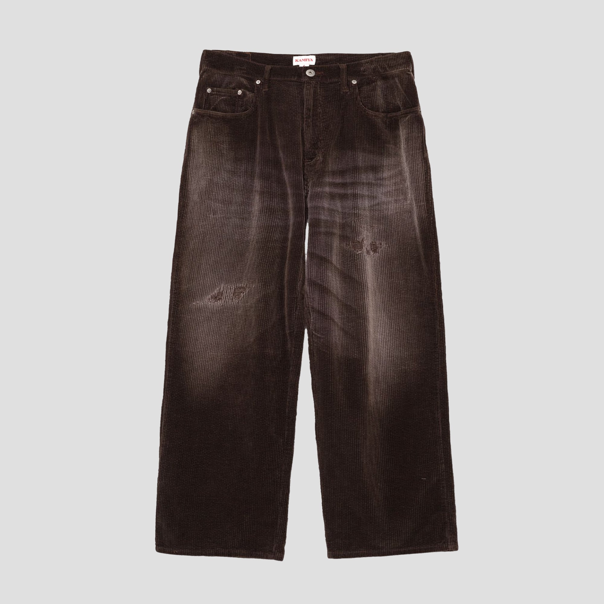 DISTRESSED BAGGY CORDUROY PANTS