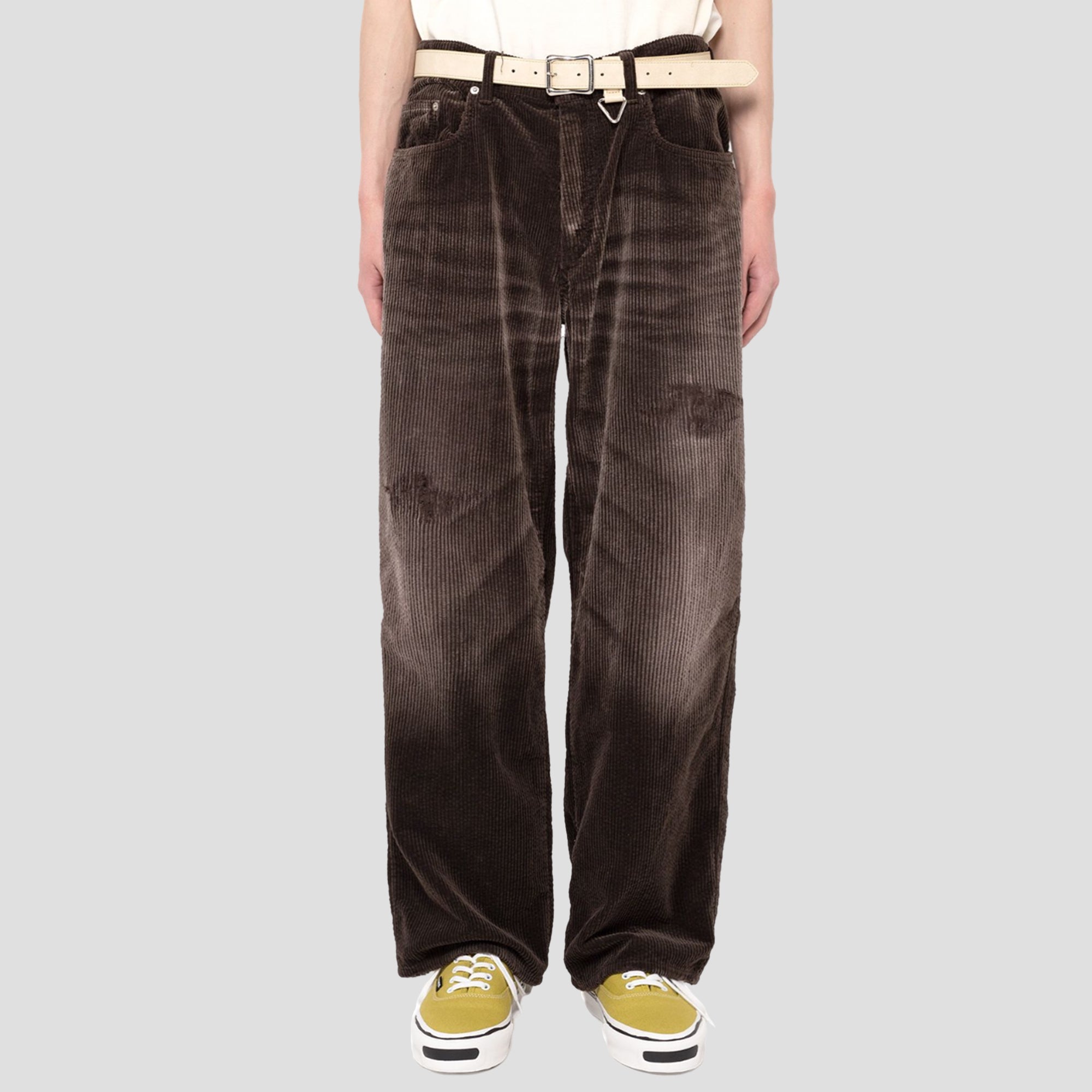 DISTRESSED BAGGY CORDUROY PANTS