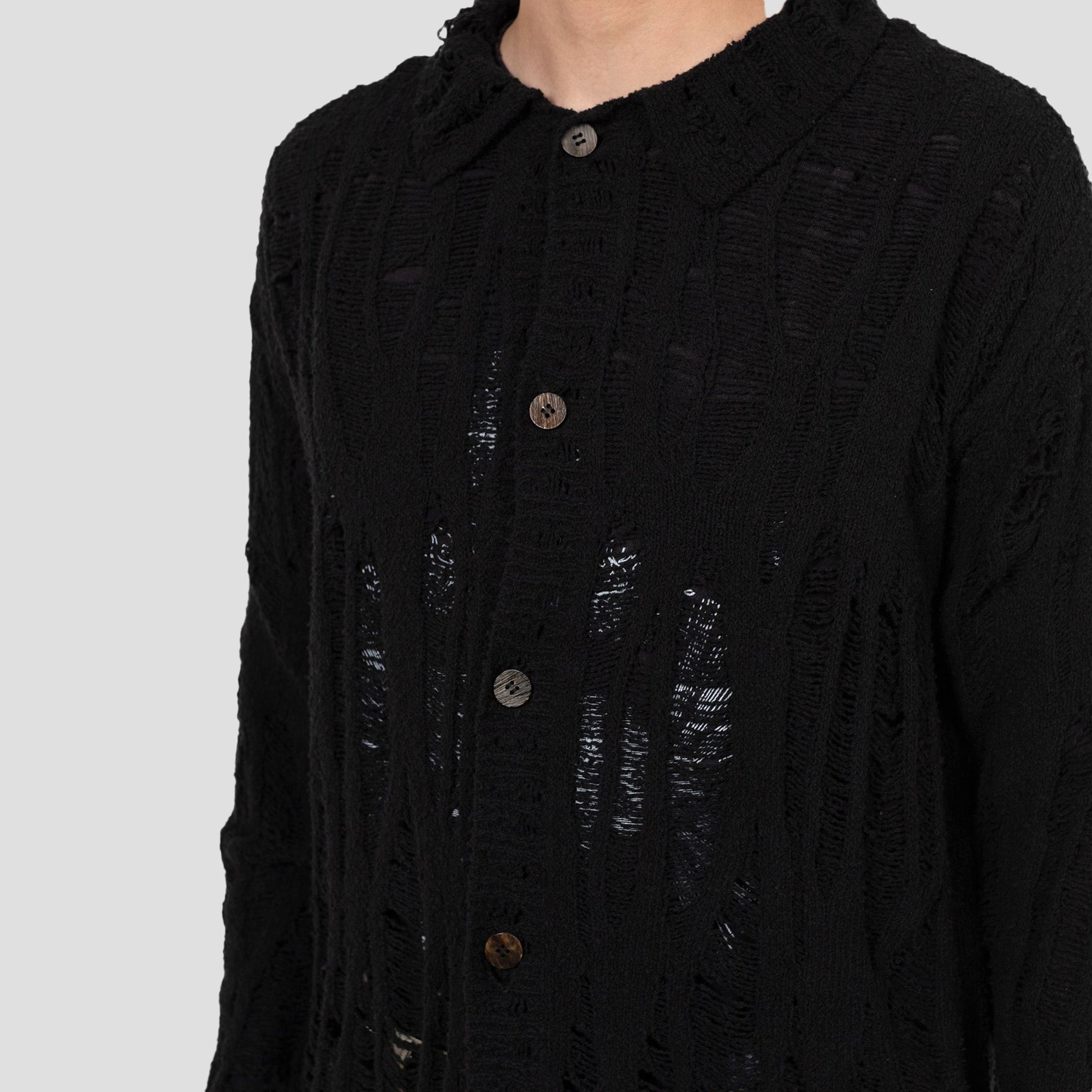 DISTRESSED KNIT CARDIGAN