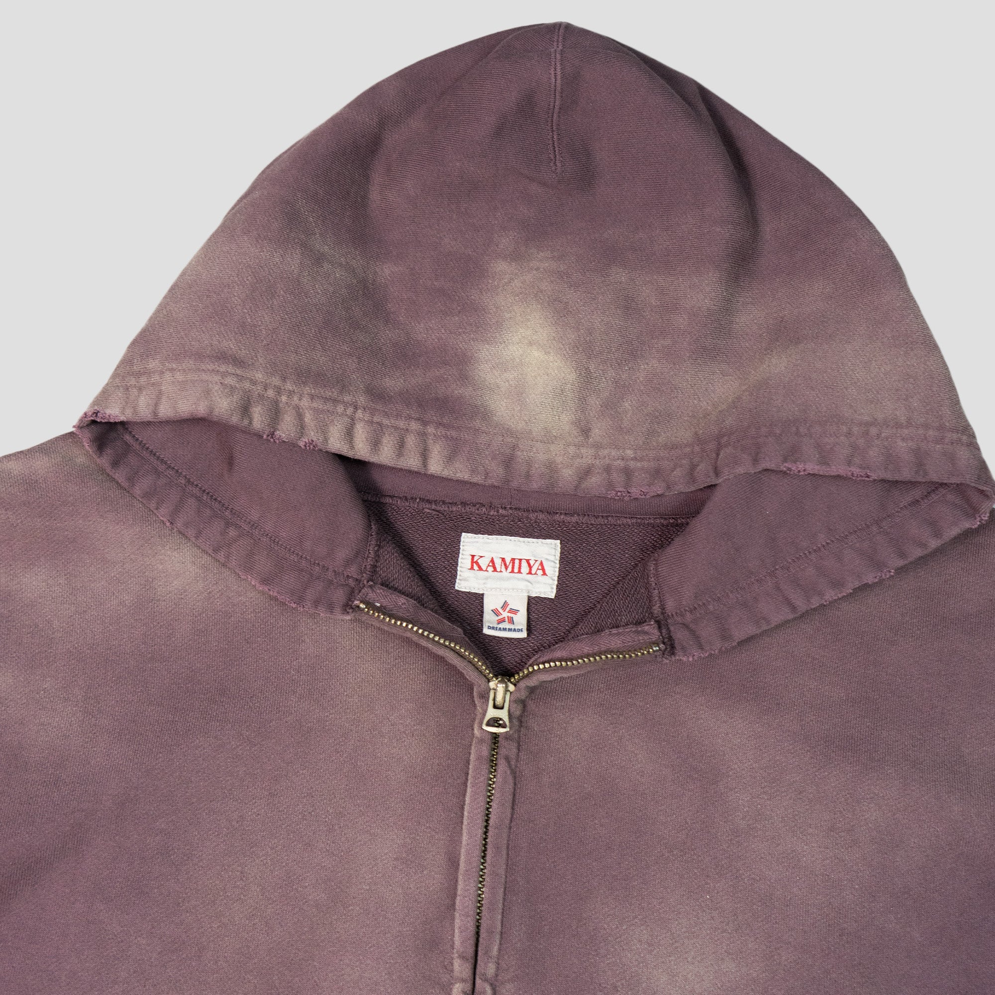 FIRE DISTRESSED ZIP HOODIE