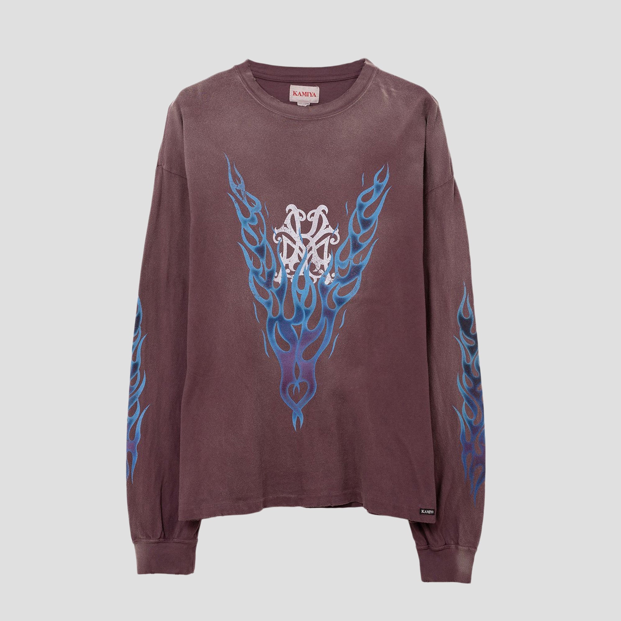 FIRE DISTRESSED L/S T-SHIRTS