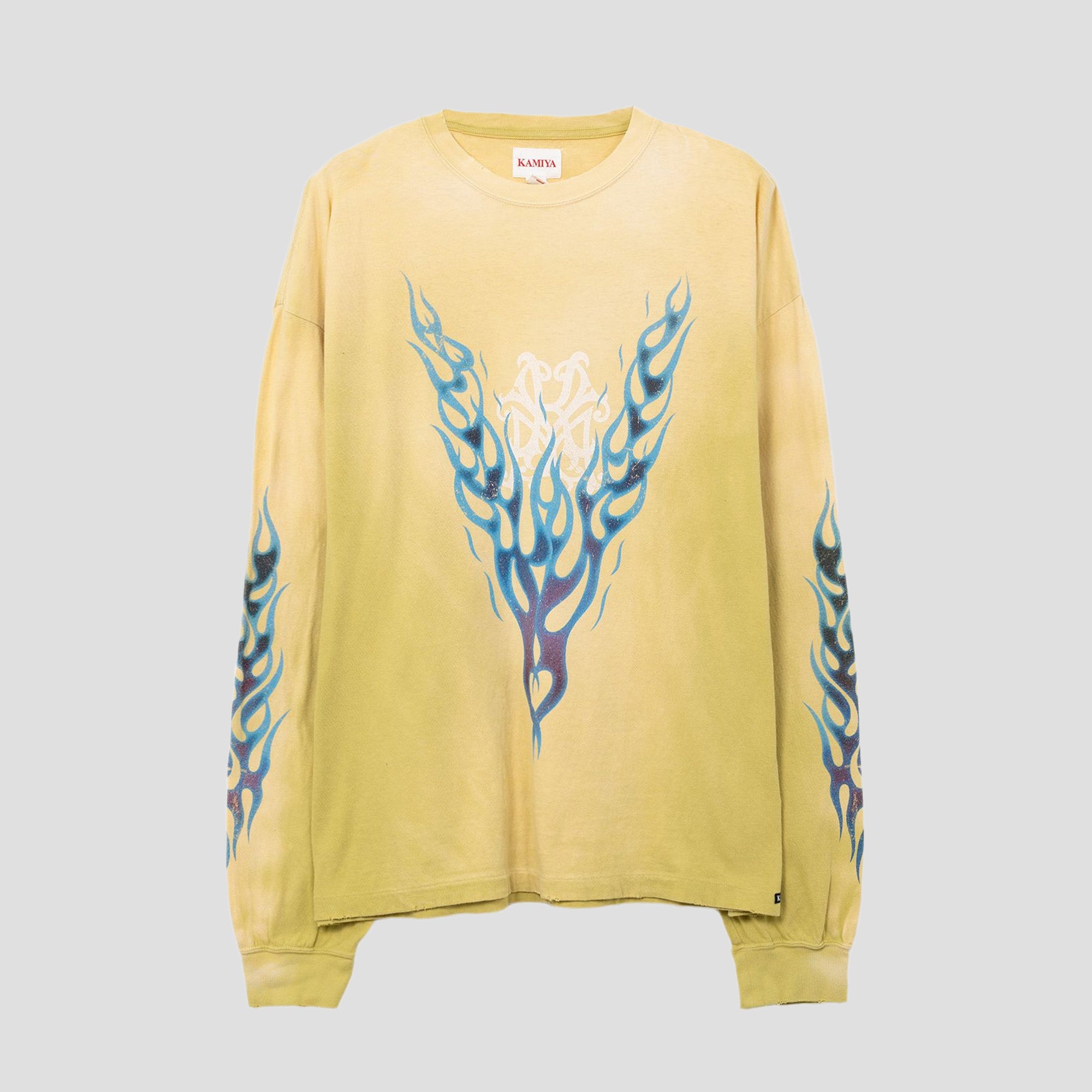 FIRE DISTRESSED L/S T-SHIRTS