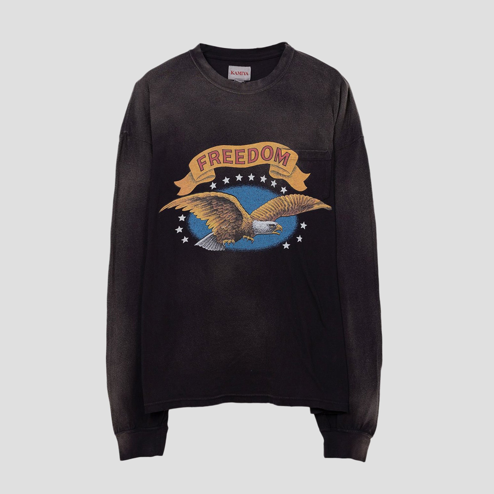 FREEDOM DISTRESSED L/S POCKET T-SHIRTS