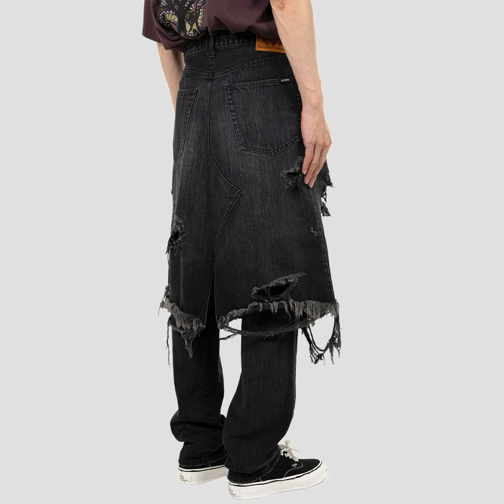 DENIM WRAP SKIRT