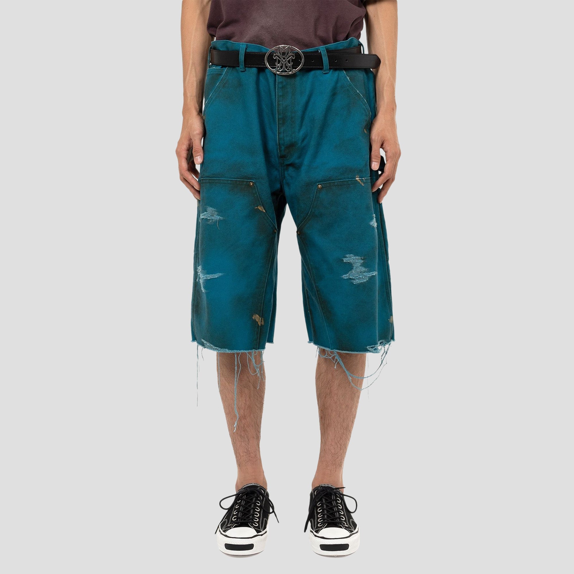 DISTRESSED DUCK PAINTER LONG SHORTS