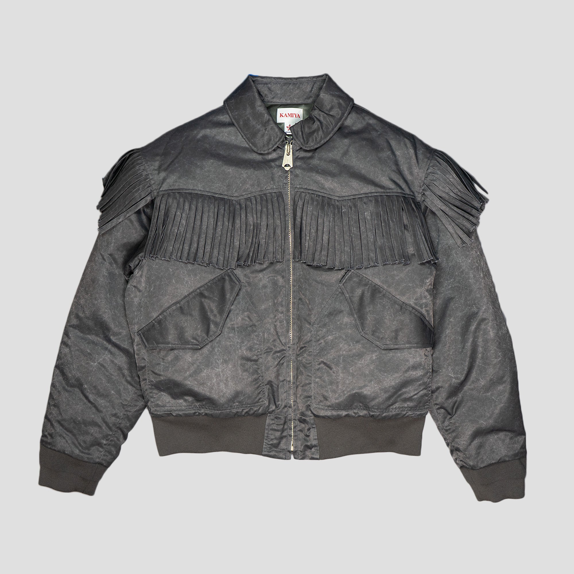 WASHED NYLON FLIGHT JACKET