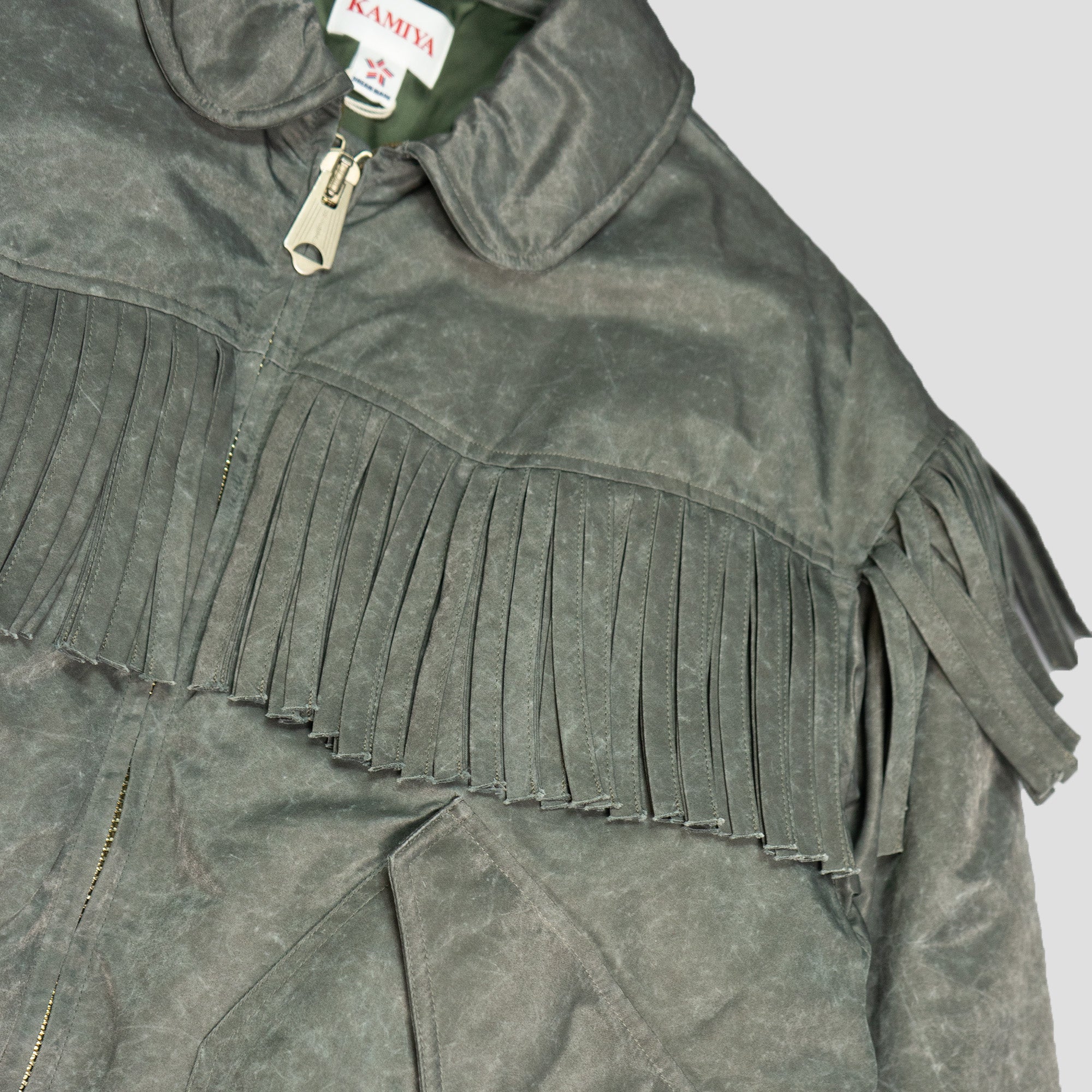 WASHED NYLON FLIGHT JACKET
