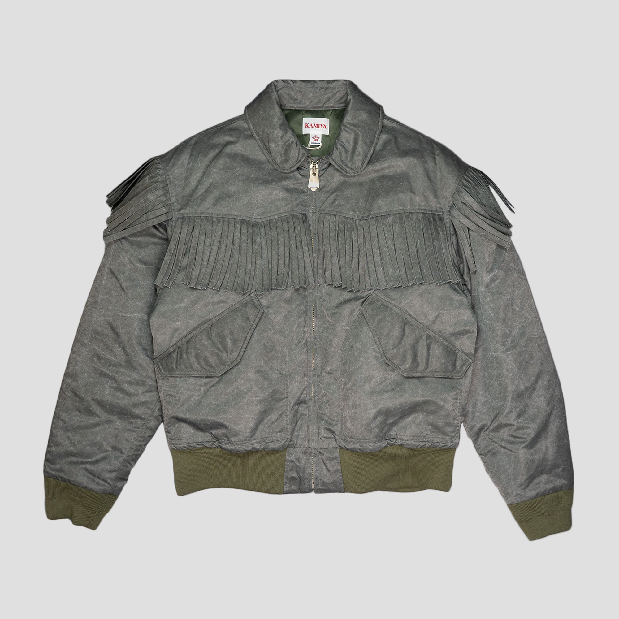 WASHED NYLON FLIGHT JACKET