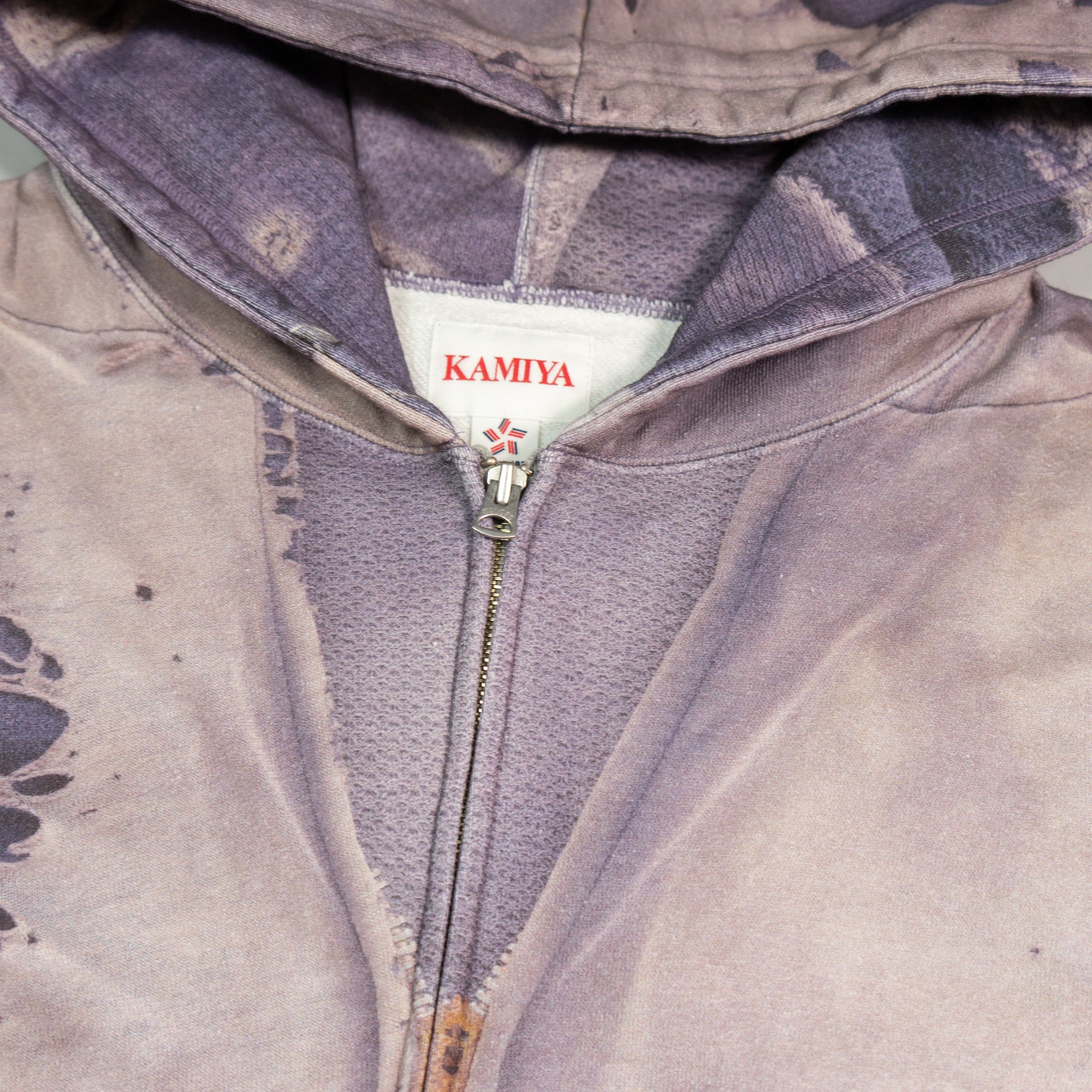 TROMPE L'OEIL PRINT ZIP HOODIE