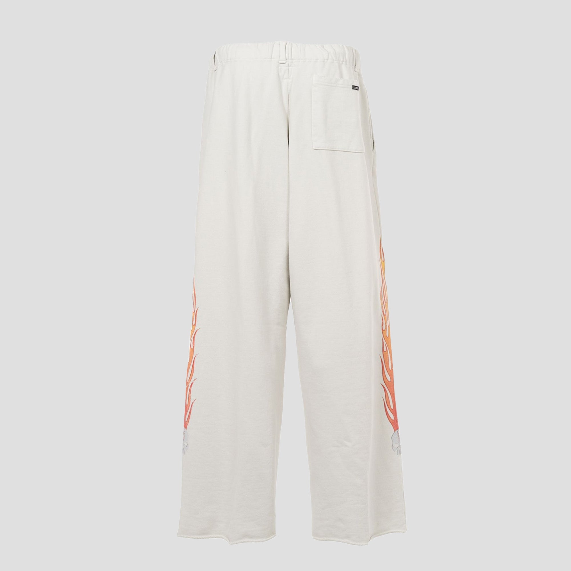 SKULL FLAME DISTRESSED SWEAT PANTS