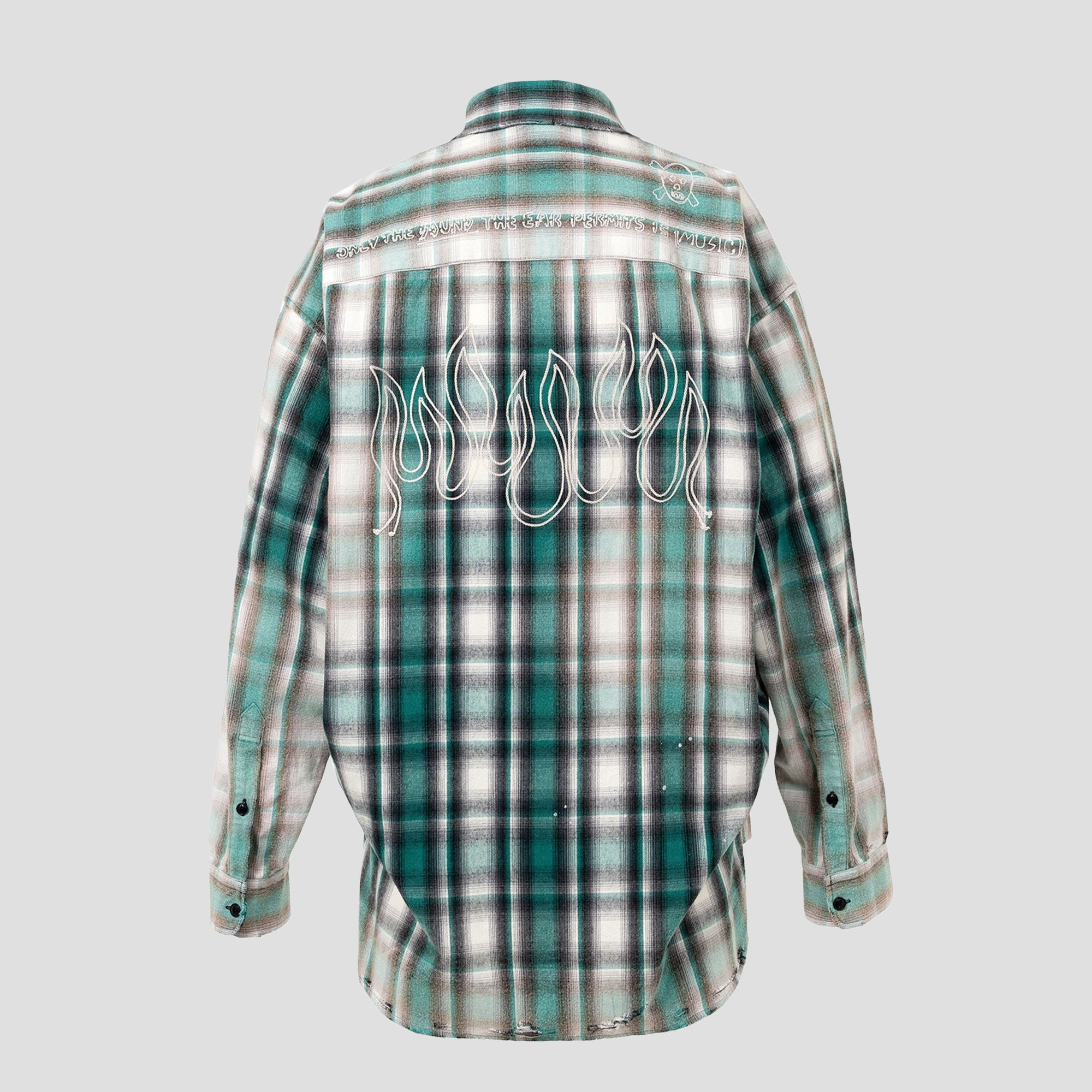 FADED CHECK FLANNEL SHIRTS