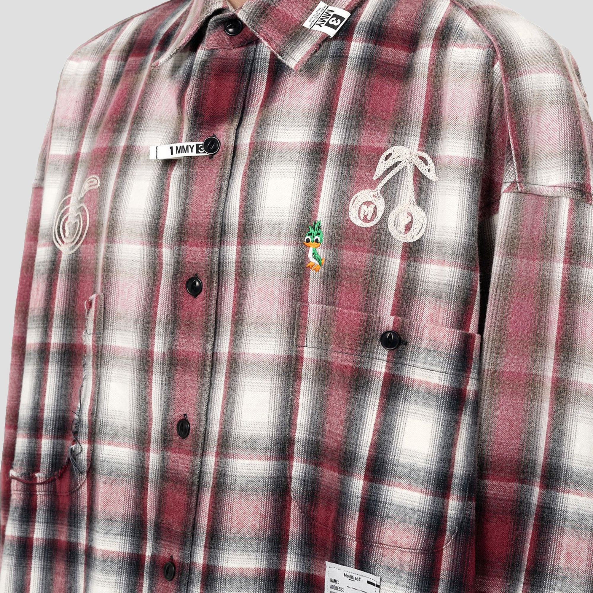 FADED CHECK FLANNEL SHIRTS