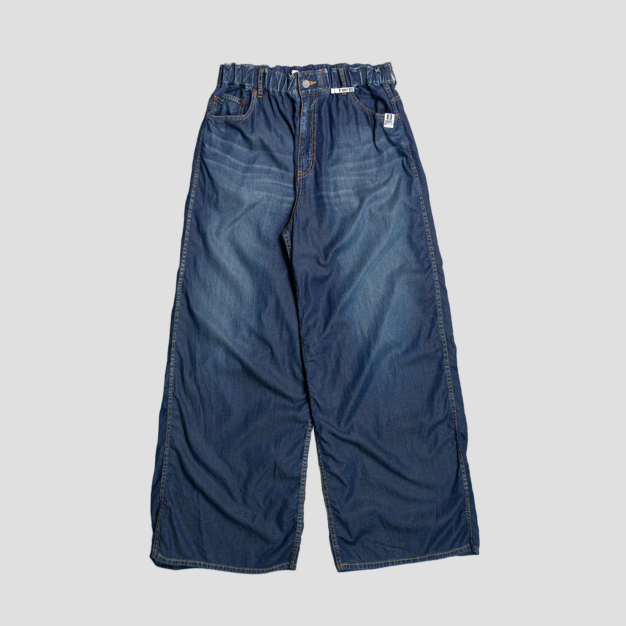 TENCEL DENIM GATHERED PANTS