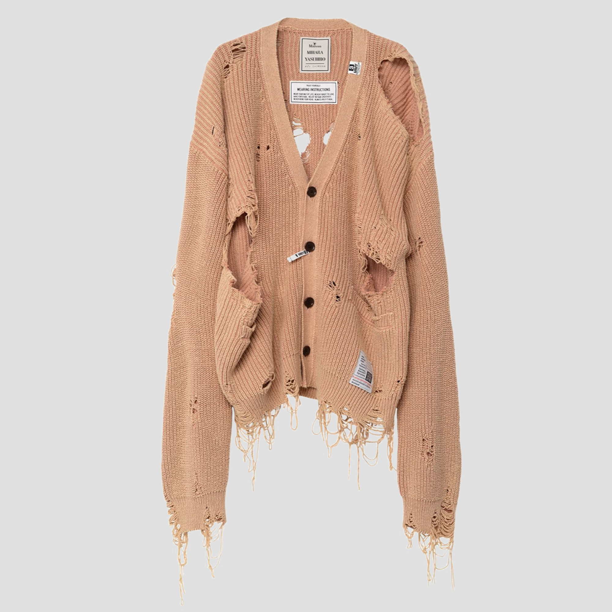 BLEACHED KNIT CARDIGAN