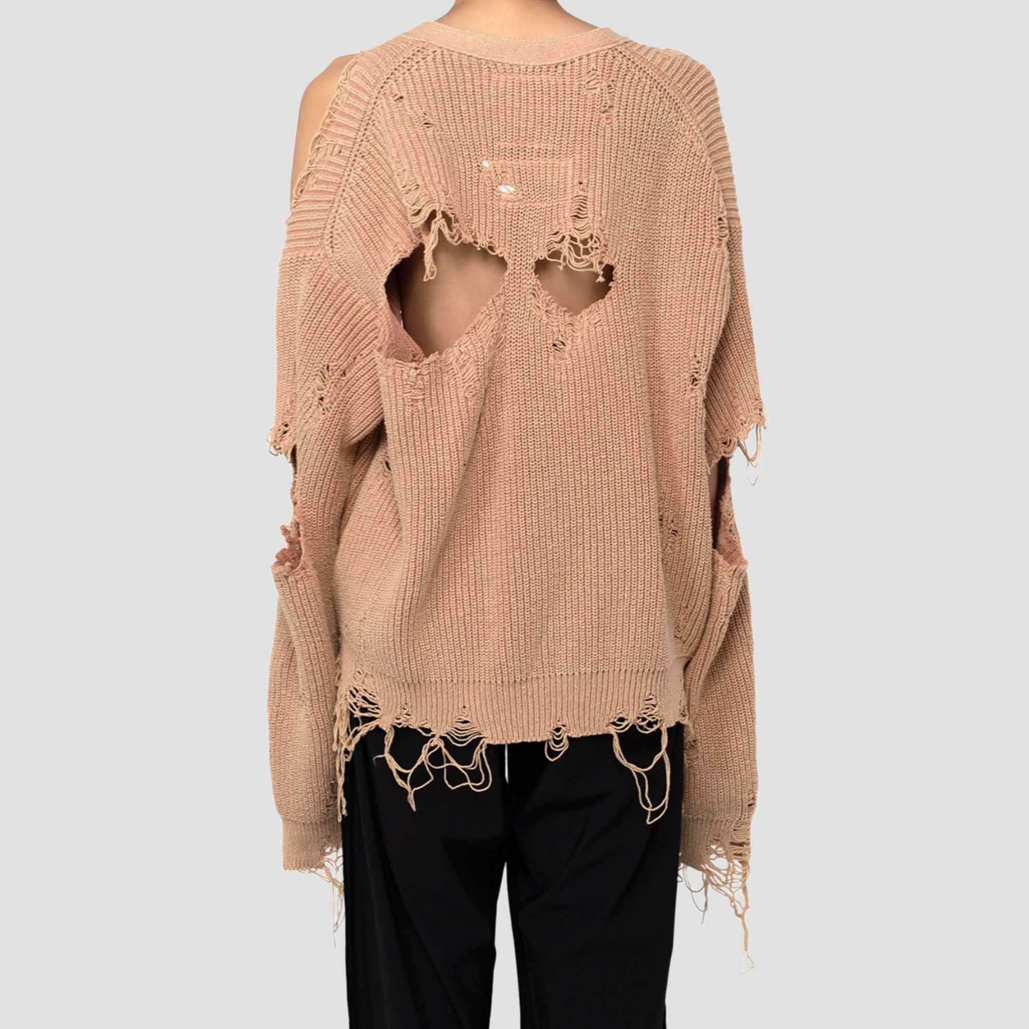 BLEACHED KNIT CARDIGAN