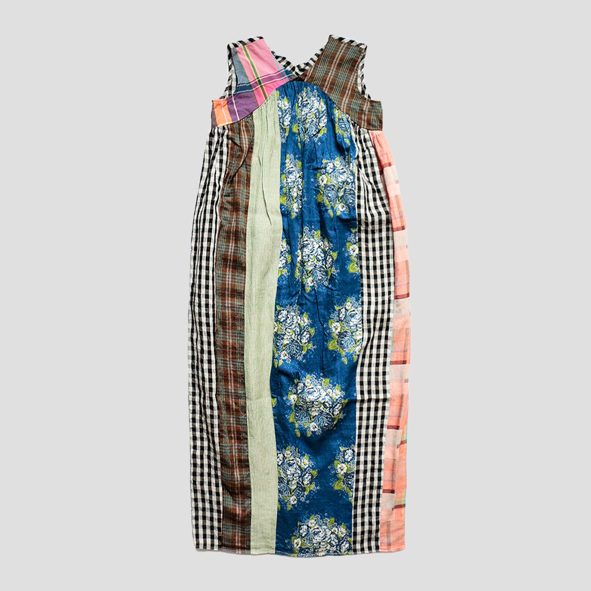LINEN PATCHWORK DRESS