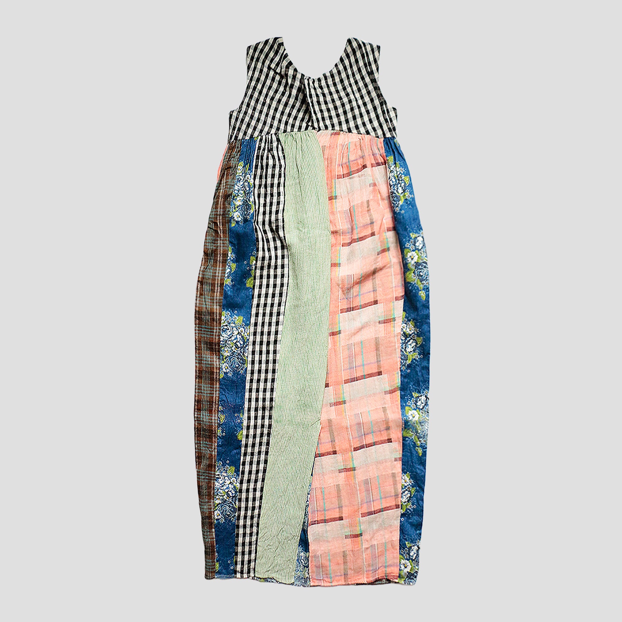 LINEN PATCHWORK DRESS
