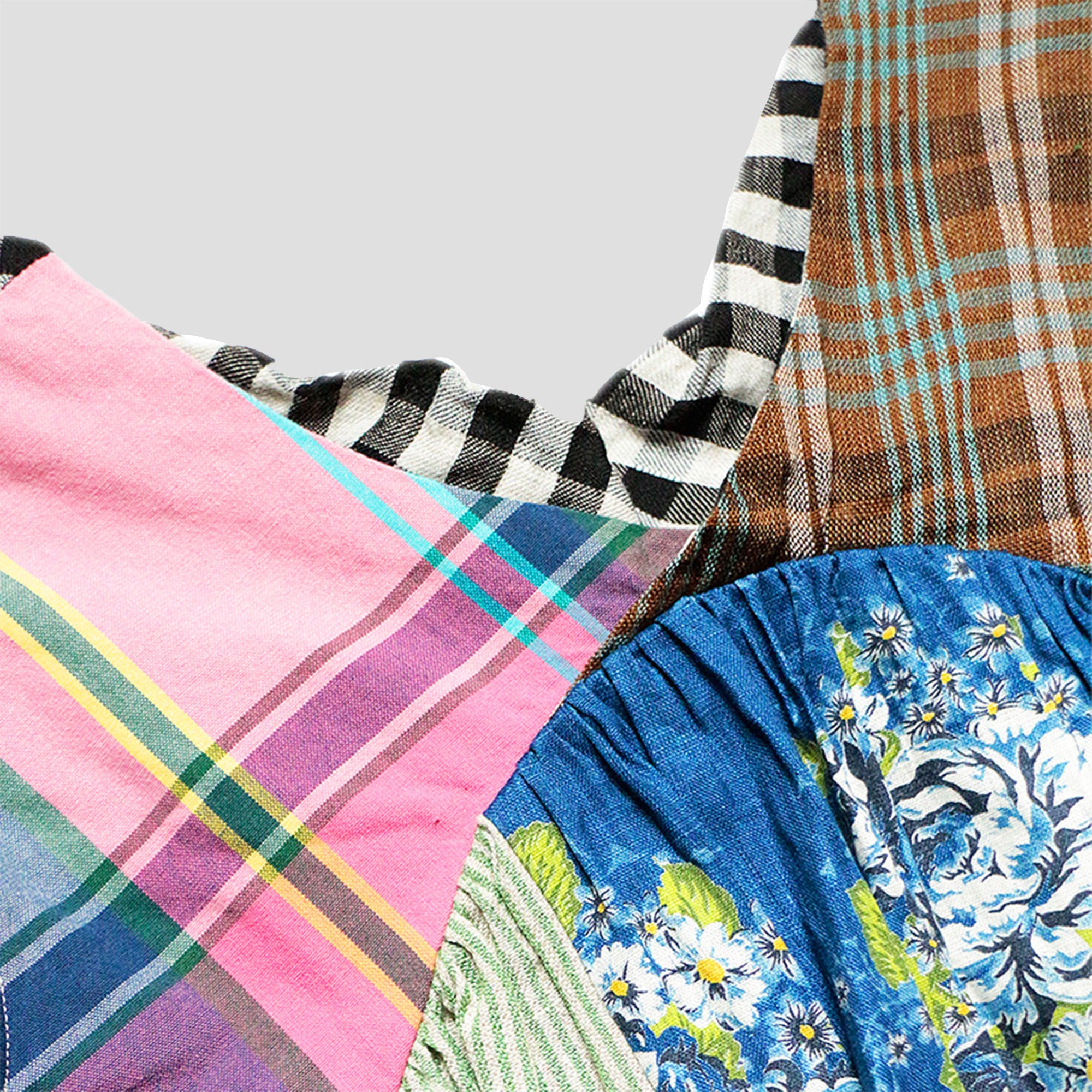 LINEN PATCHWORK DRESS