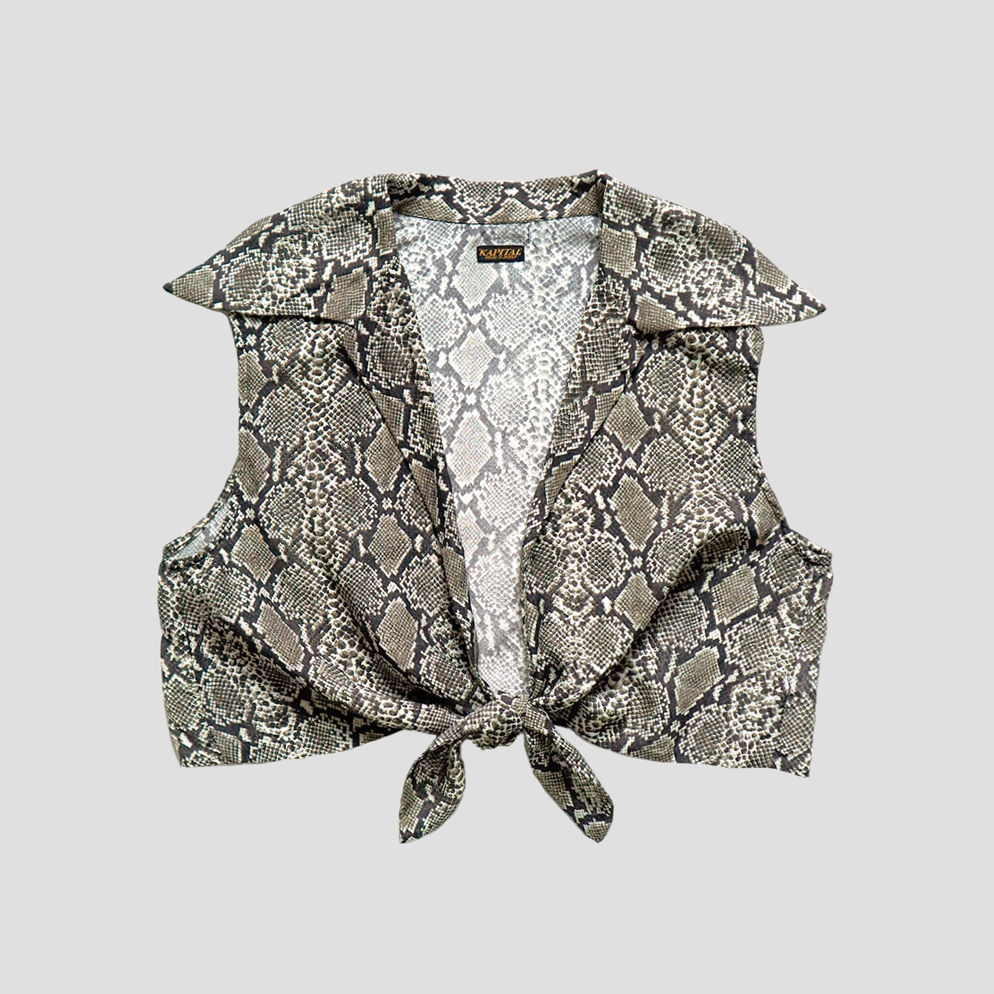 SILK/RAYON PYTHON NON-SLEEVE BOLERO